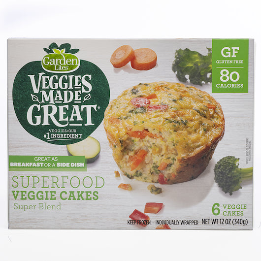 Veggie Made Great Superfood Veggie Cakes 12 Ounce Size - 8 Per Case.