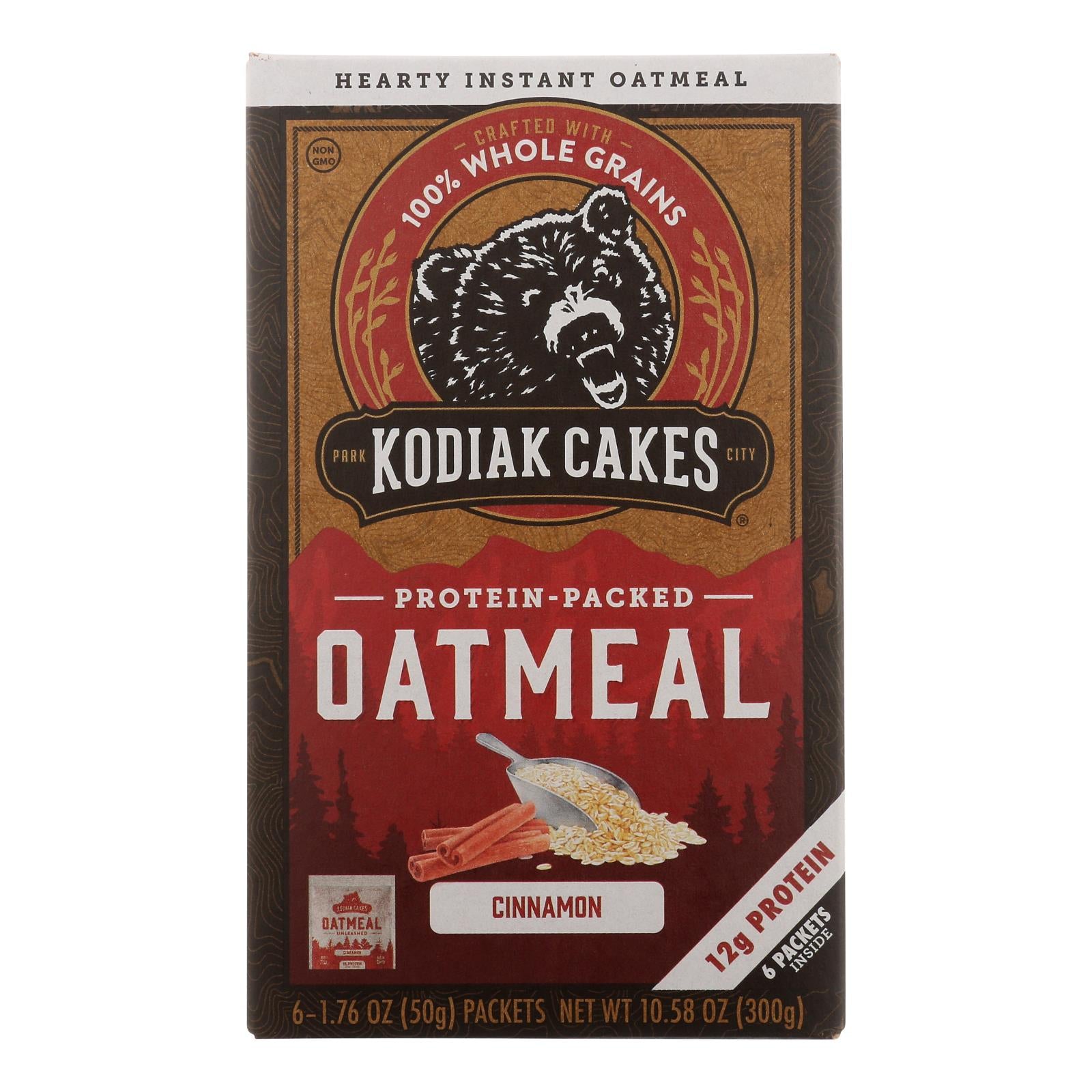 Kodiak Cakes - Oatmeal Cinnamon Packets - Case of 6-6/1.76Ounce