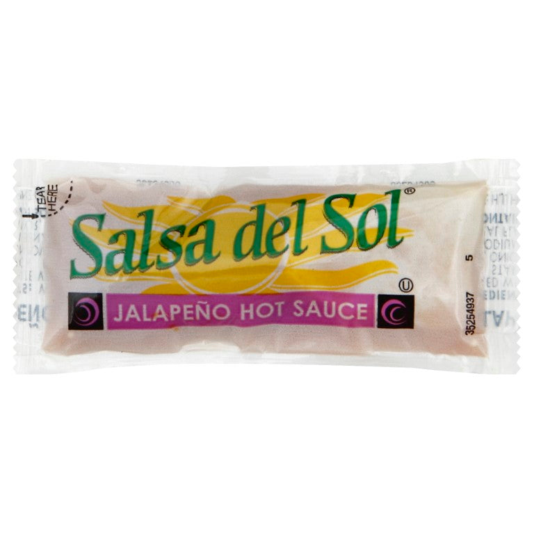 SALSA DEL SOL Single Serve Jalapeño Hot Sauce 9 Gram Packets(500)