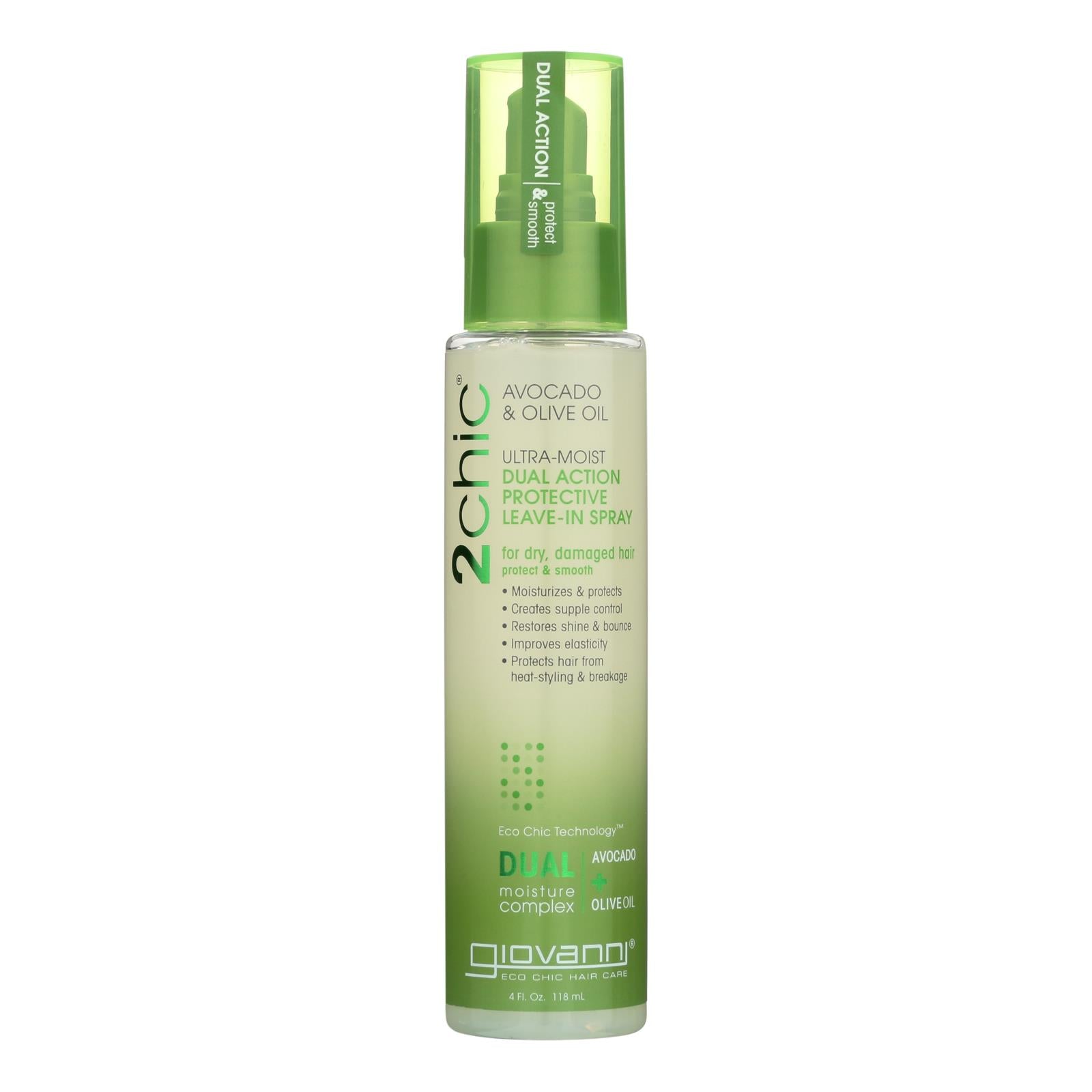 Giovanni Hair Care Products Spray Leave In Conditioner - 2Chic Avocado - 4 Ounce