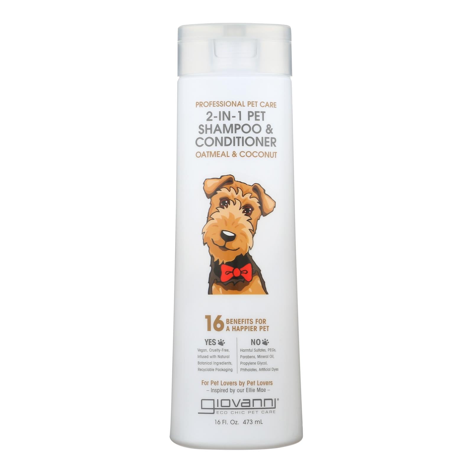 Giovanni Hair Care Products - Pet Shamp&cond Oatml&cnut - 1 Each-16 Fluid Ounce