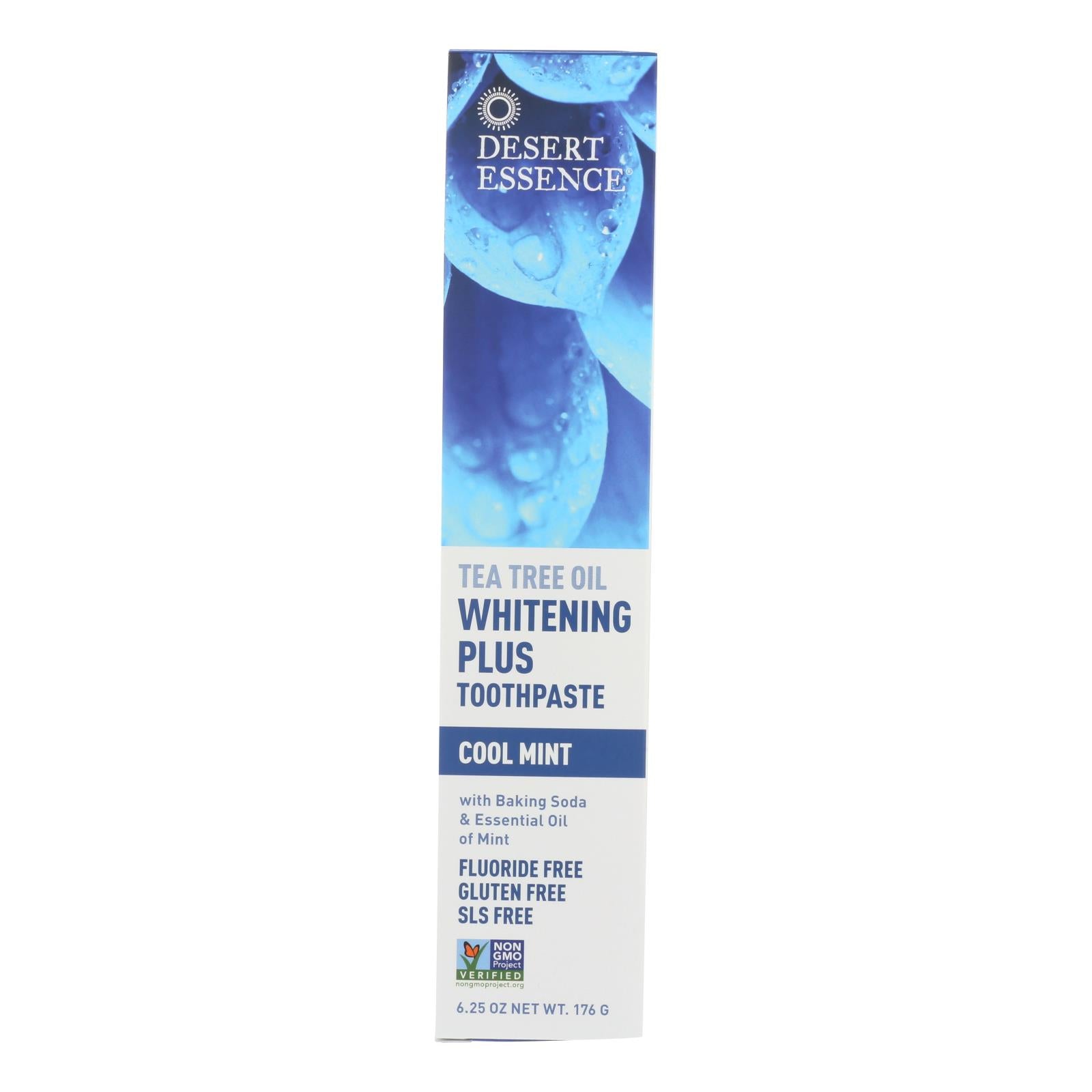 Desert Essence - Toothpaste - Tea Tree Whitening Mint - 6.25 Ounce