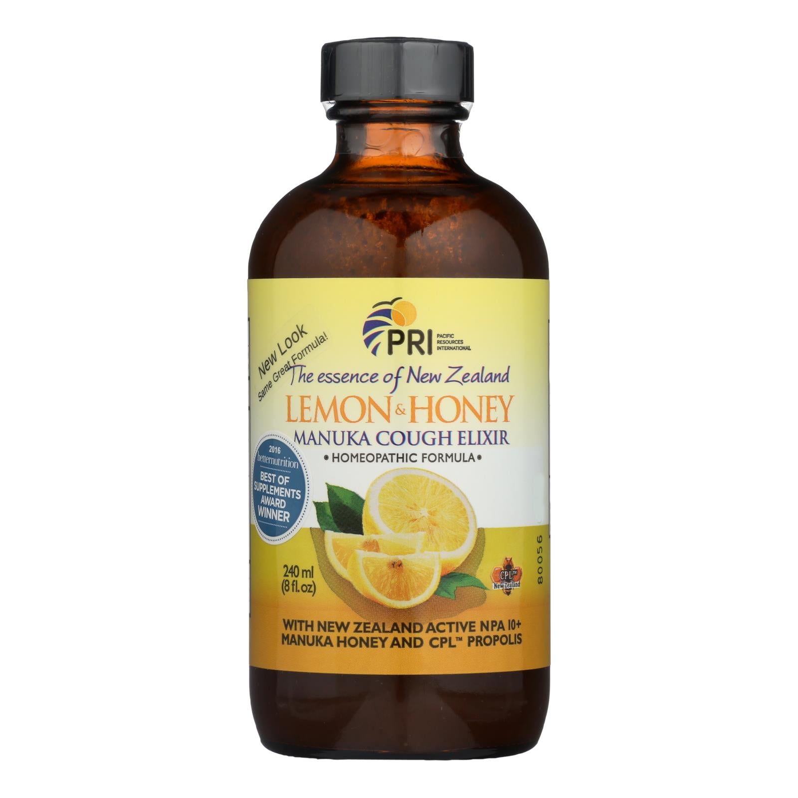 Pacific Resources International Lemon & Honey, Manuka Cough Elixir - 1 Each - 8 Fluid Ounce
