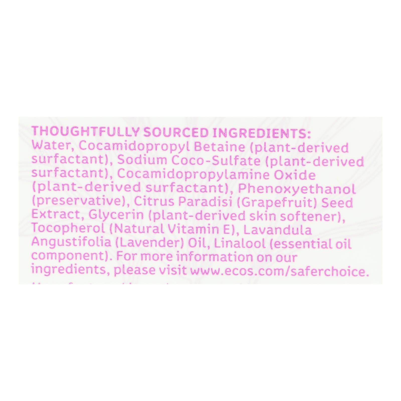 Earth Friendly Hand Soap - Lavender - Case of 6 - 17 FL Ounce.