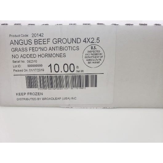 Beef Grass Fed Ground Beef Bulk 2.5 Pound Each - 4 Per Case.