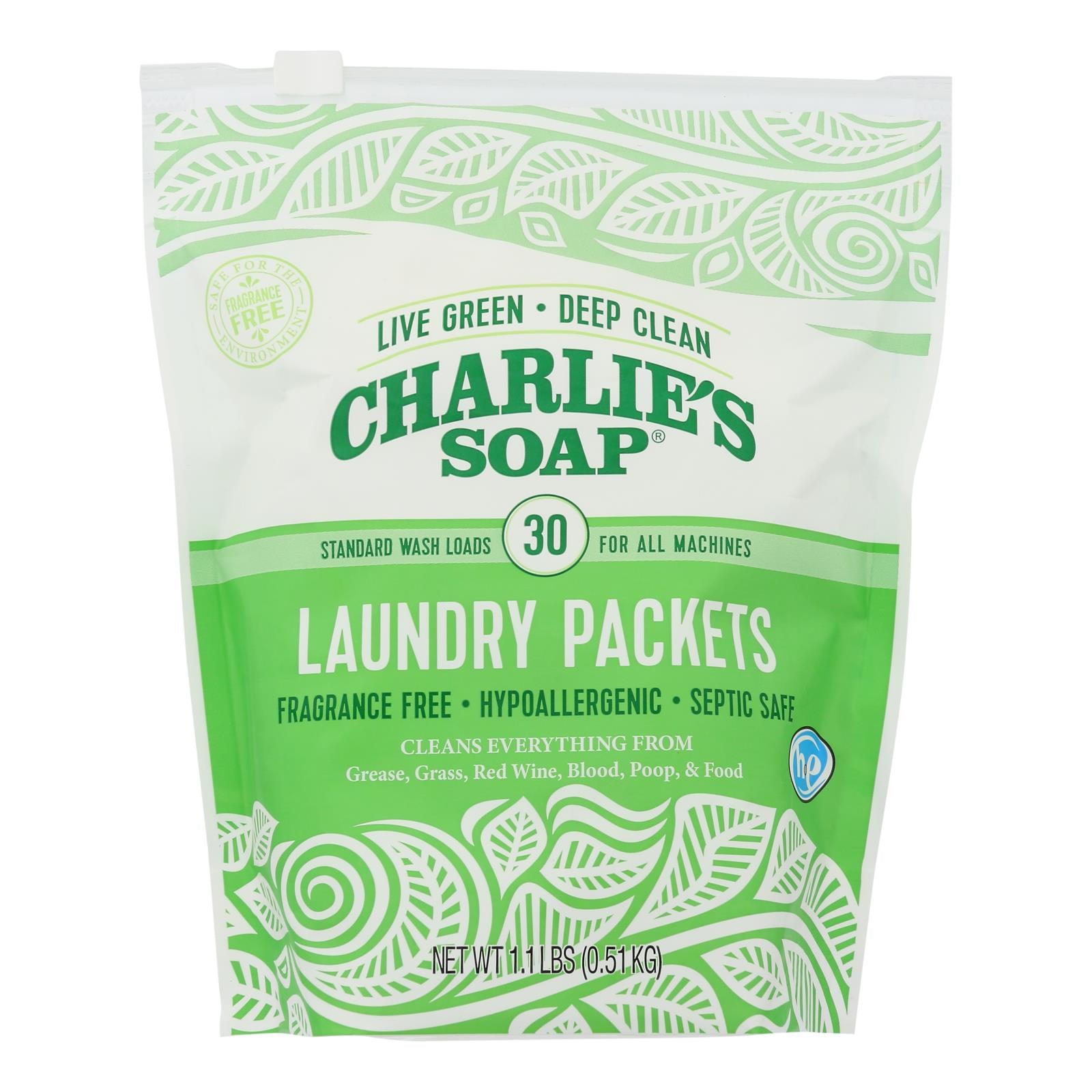 CharlieメS Soap Laundry Powder - Case of 6 - 30 Count