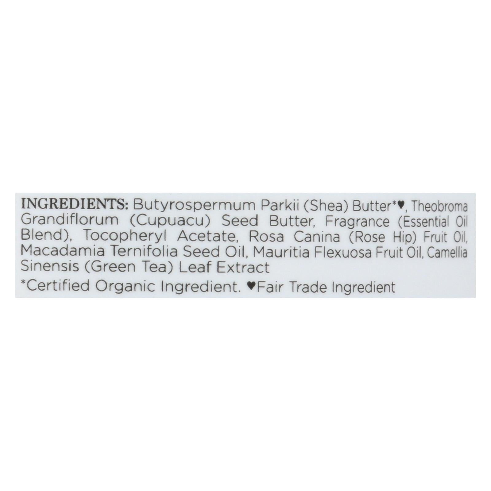 Nubian Heritage Shea Butter - 100 Percent Organic - Patchouli and Buriti - 4 Ounce