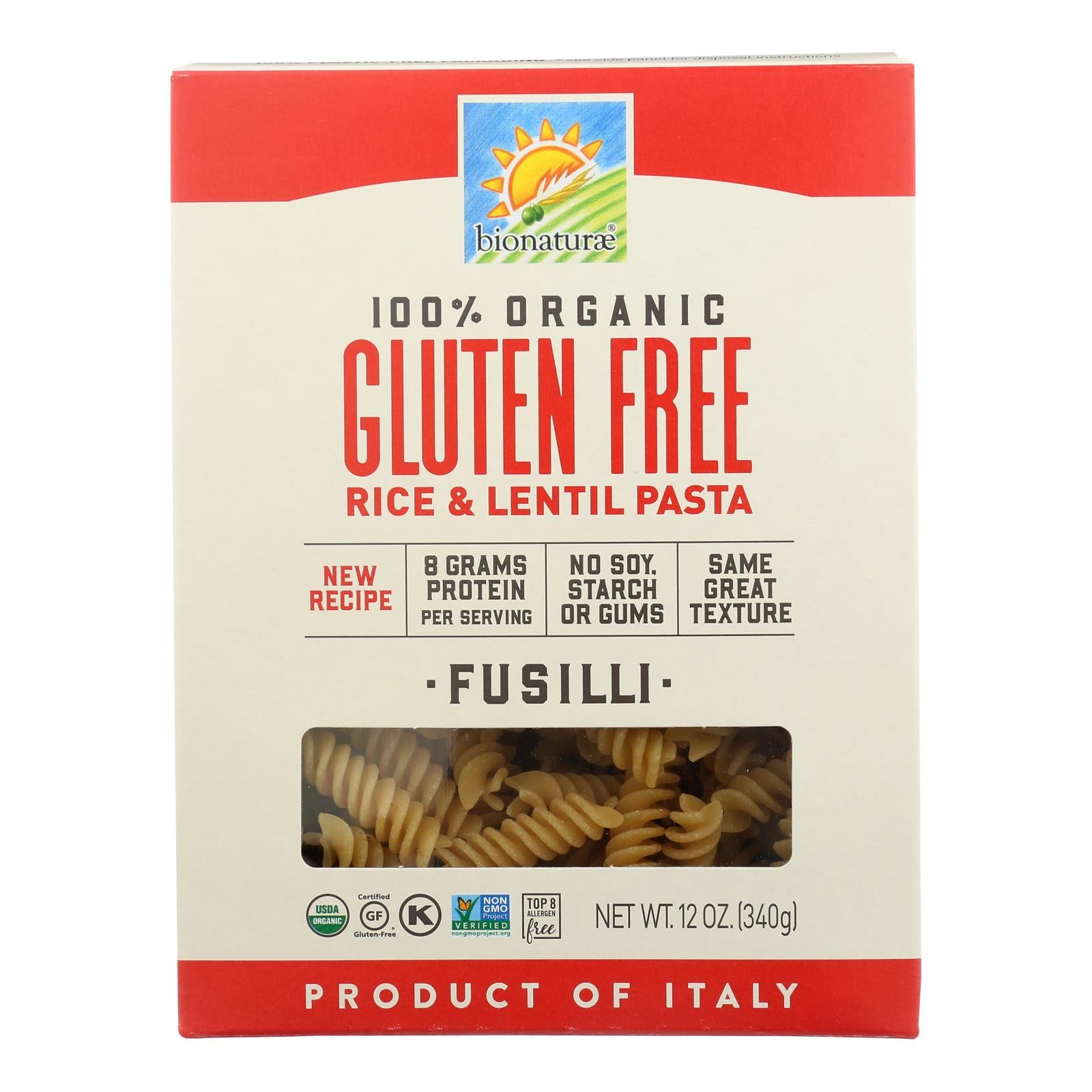 Bionaturae - Pasta Og1 Fusilli G/f - Case of 12-12 Ounce