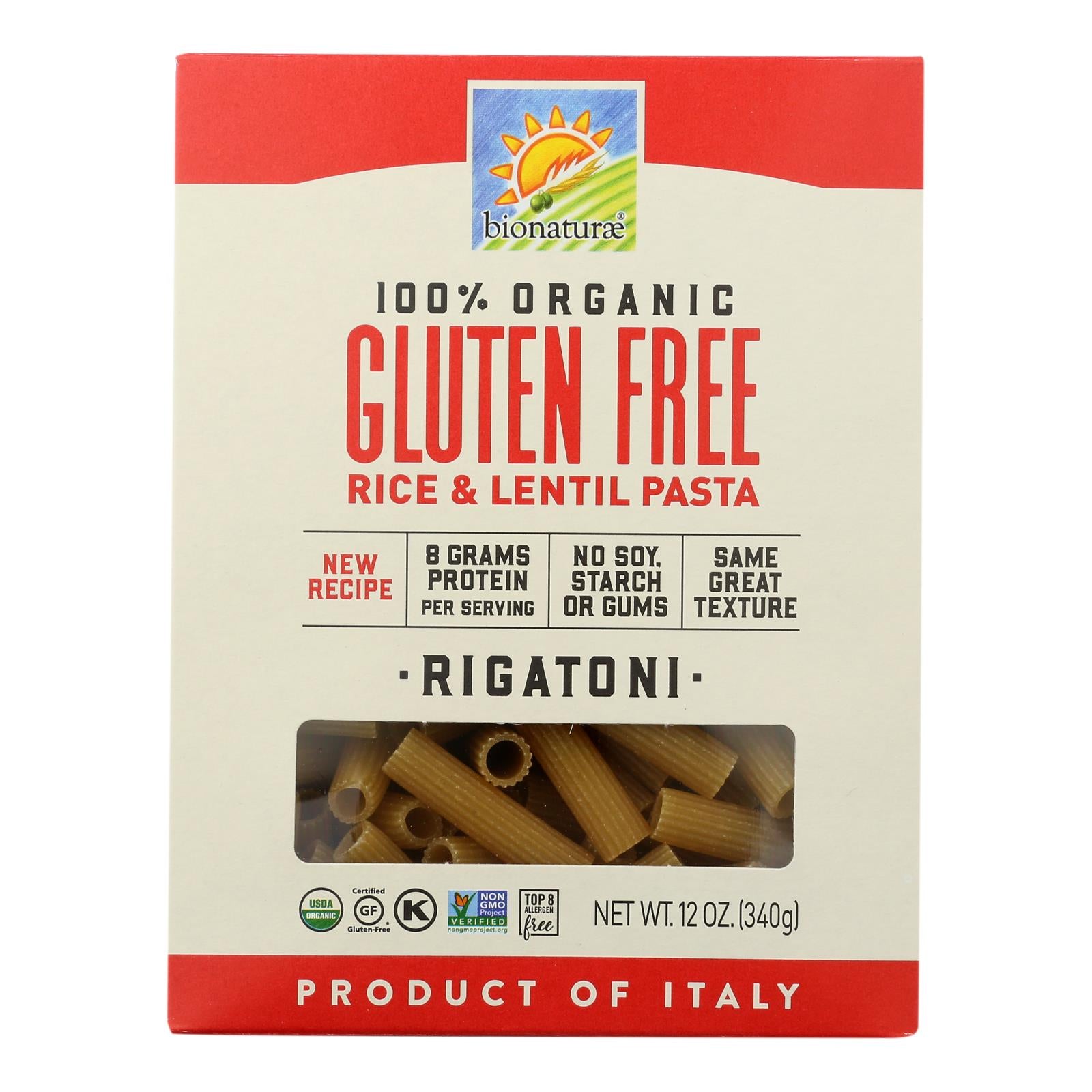 Bionaturae - Pasta Og1 Rigatoni G/f - Case of 12-12 Ounce