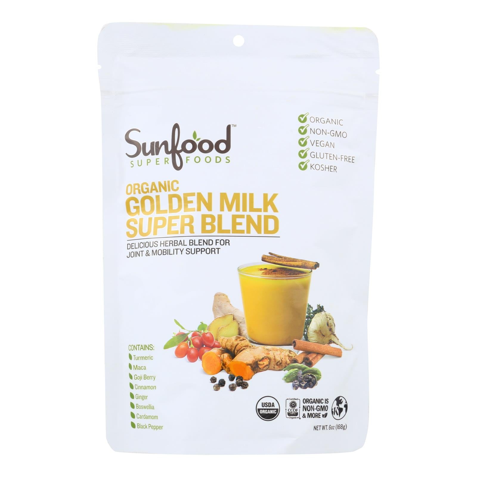 Sunfood - Super Blend Golden Milk - 1 Each -6 Ounce