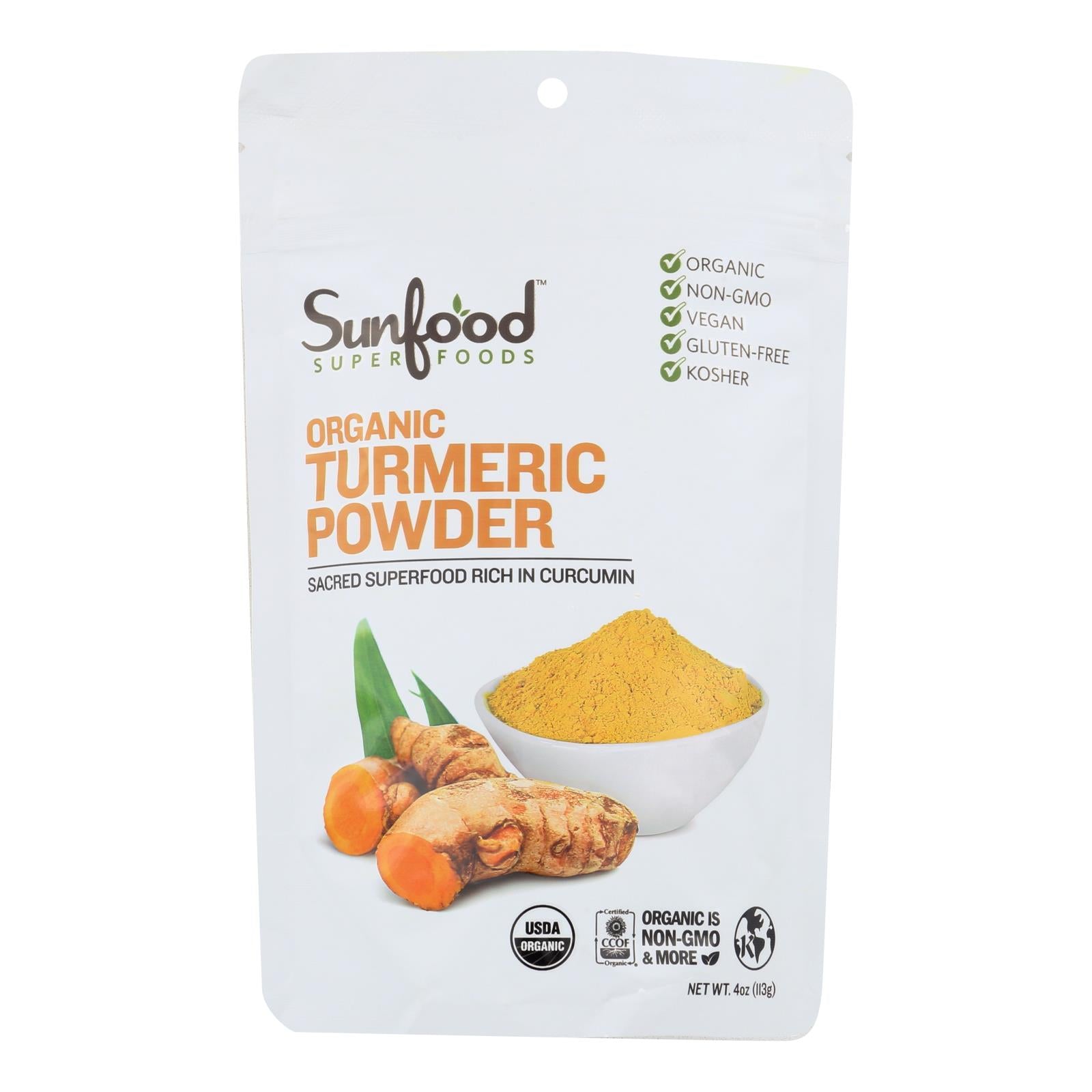 Sunfood - Turmeric Powder - 1 Each -4 Ounce