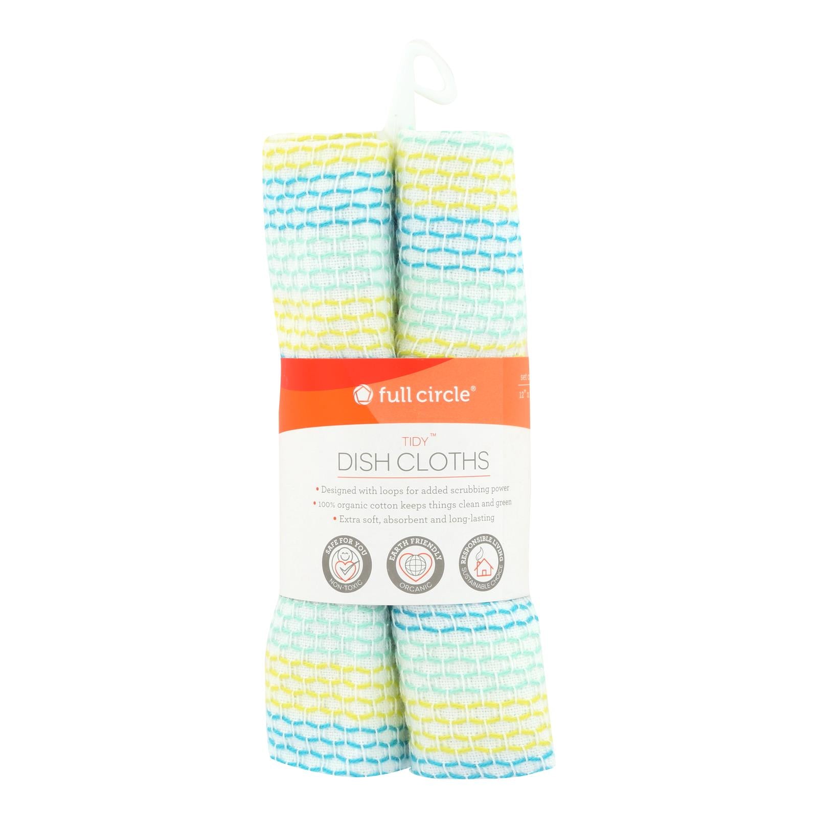 Full Circle Home Organic Cotton Dishcloth - 3pk