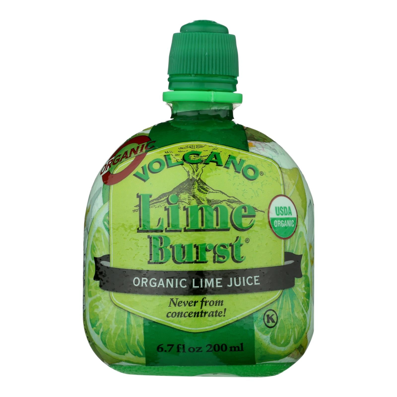 Volcano Lime Burst Juice - Case of 12 - 6.7 Fluid Ounce