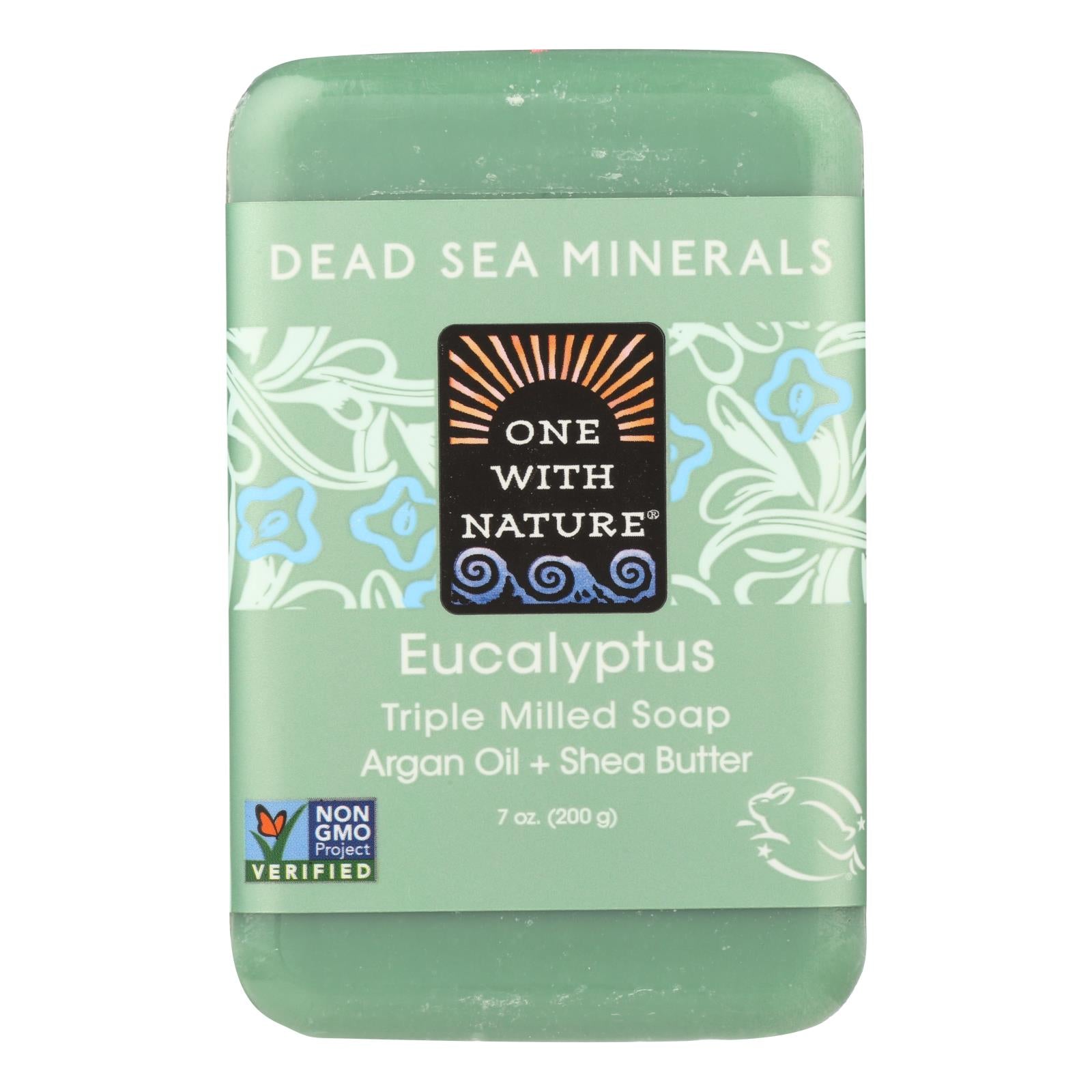 One With Nature Triple Milled Soap Bar - Eucalyptus - 7 Ounce