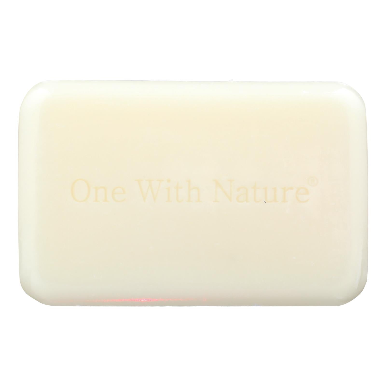 One With Nature Naked Soap - Goat's Milk and Lavender - Case of 6 - 4 Ounce.
