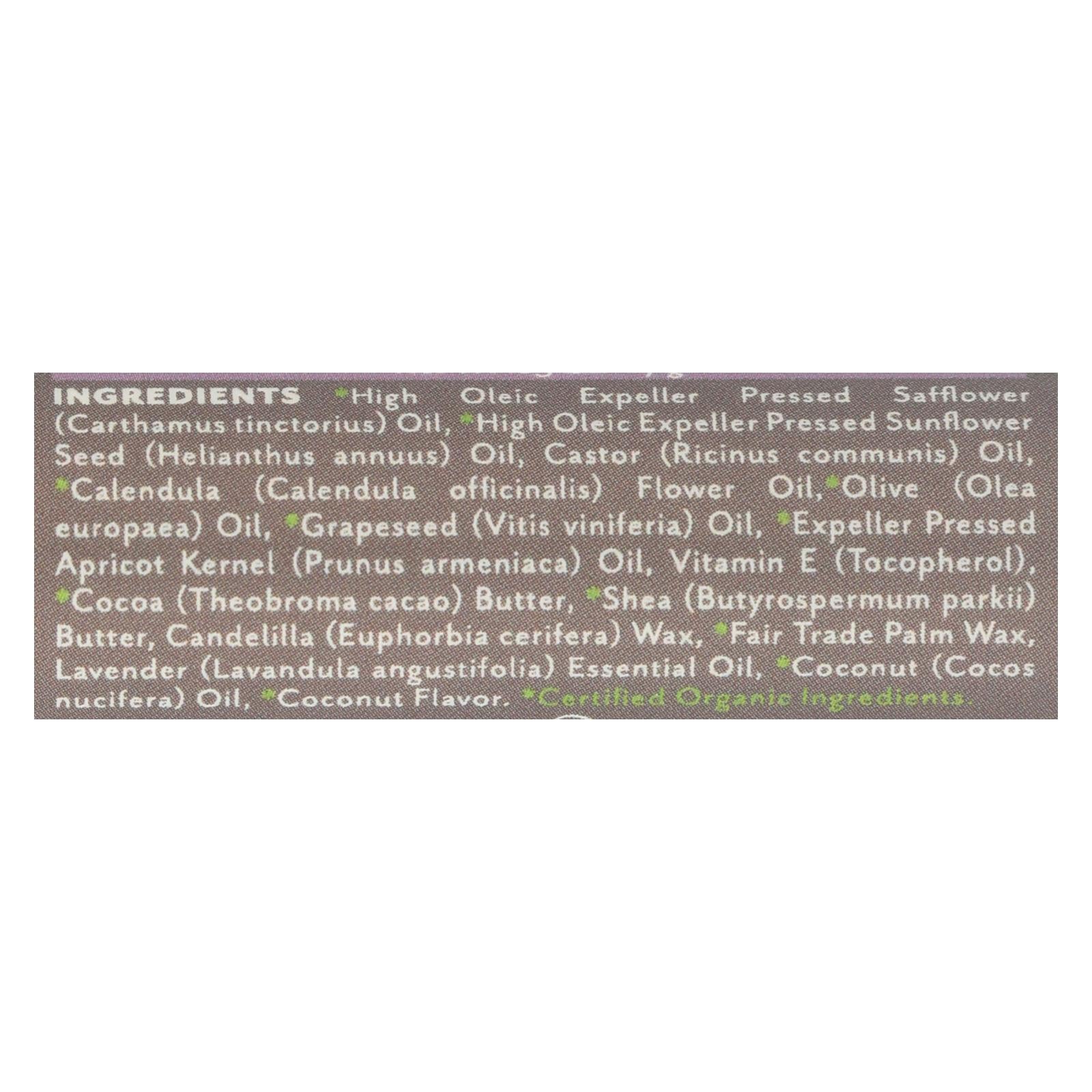 Soothing Touch Lavender Coconut Vegan Lip Balm - Case of 12 - .25 Ounce
