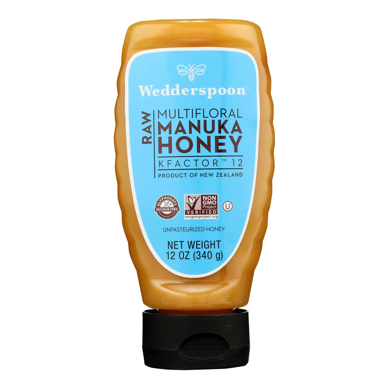 Wedderspoon - Honey Manuka Kfactor - Case of 6 - 12 Ounce