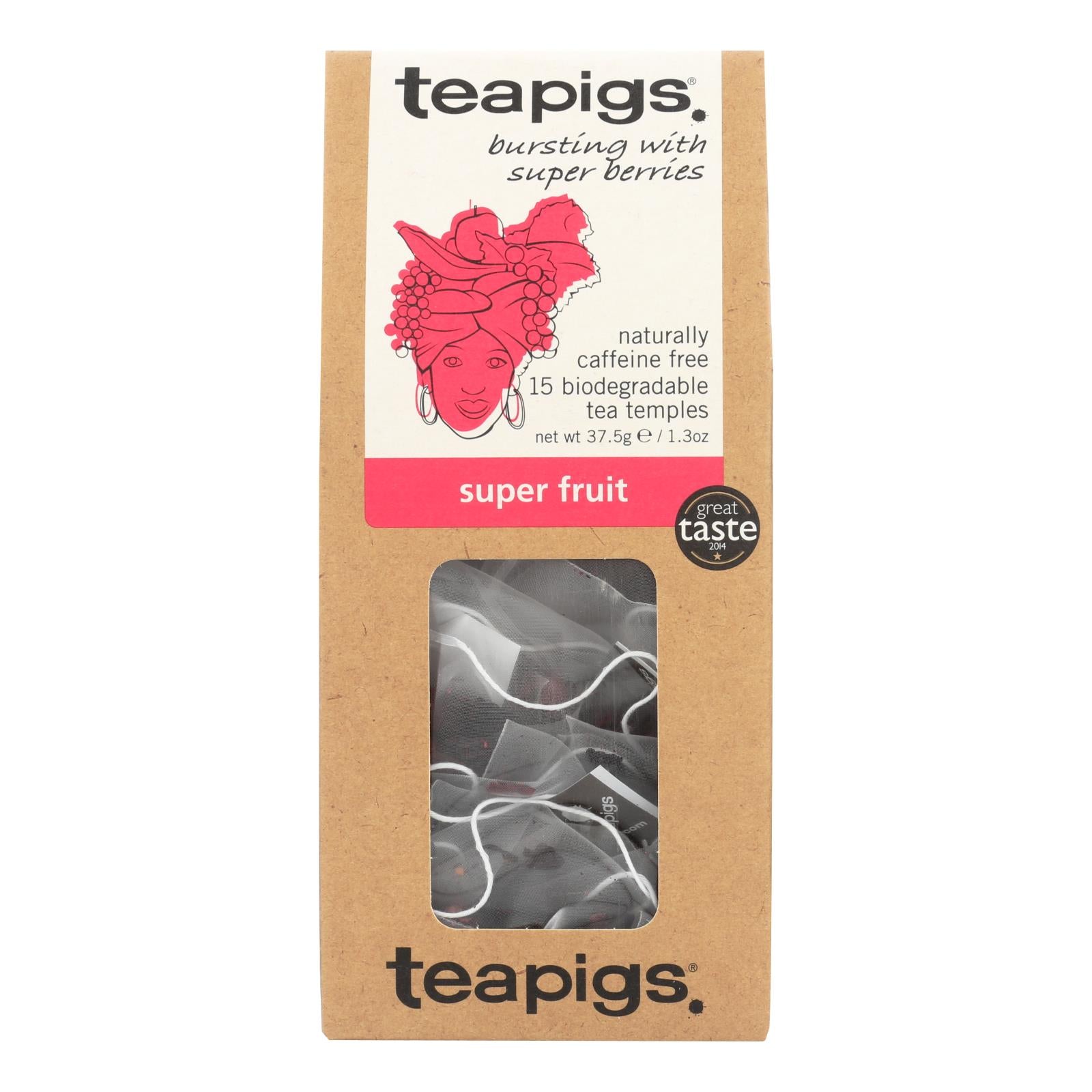 Teapigs Super Fruits Bursting With Super Berries Tea - Case of 6 - 15 Count