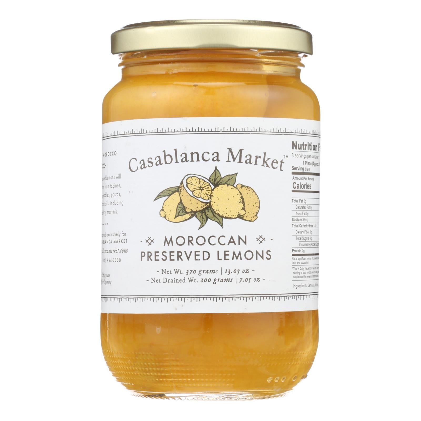 Casablanca Market - Preserved Lemons Moroccan - Case of 6 - 13.05 Ounce