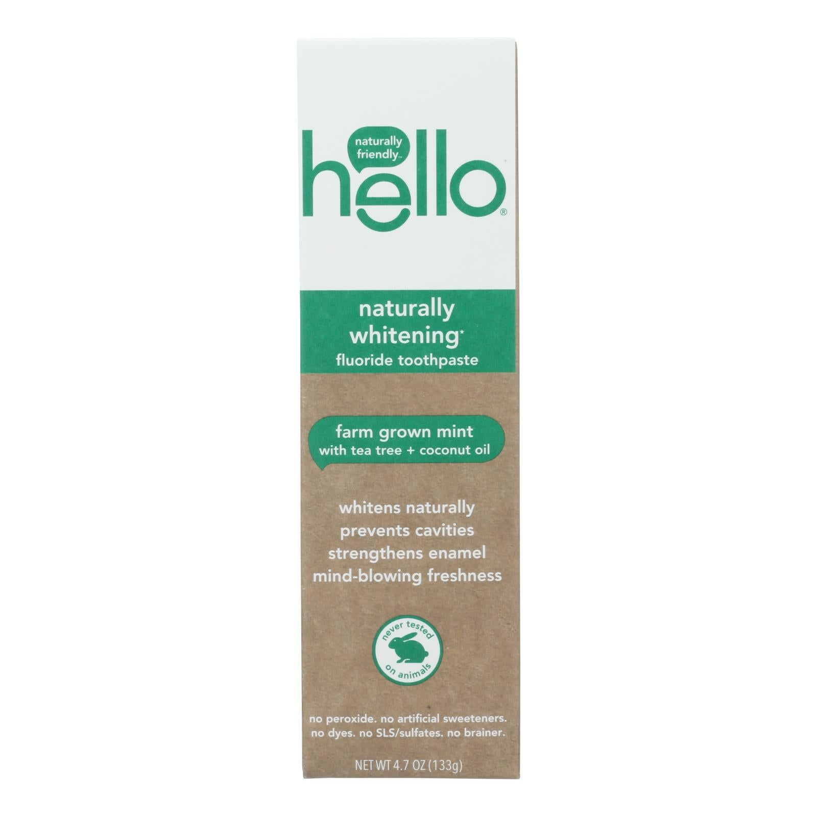 Hello Products Llc - Tpst Natural Whitening Flride - Case of 6-4.7 Ounce