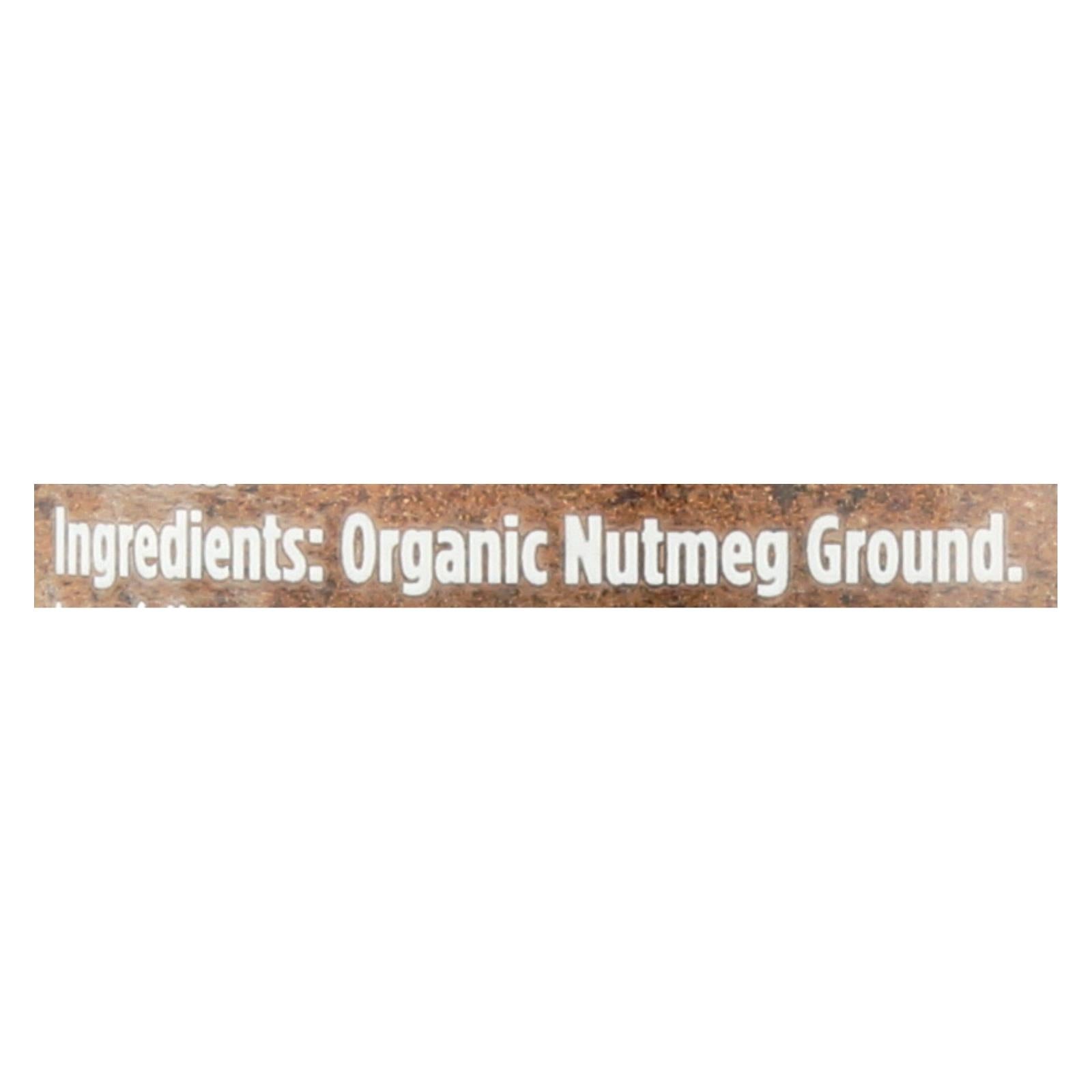 Spicely Organics - Organic Nutmeg - Ground - Case of 3 - 1.9 Ounce.
