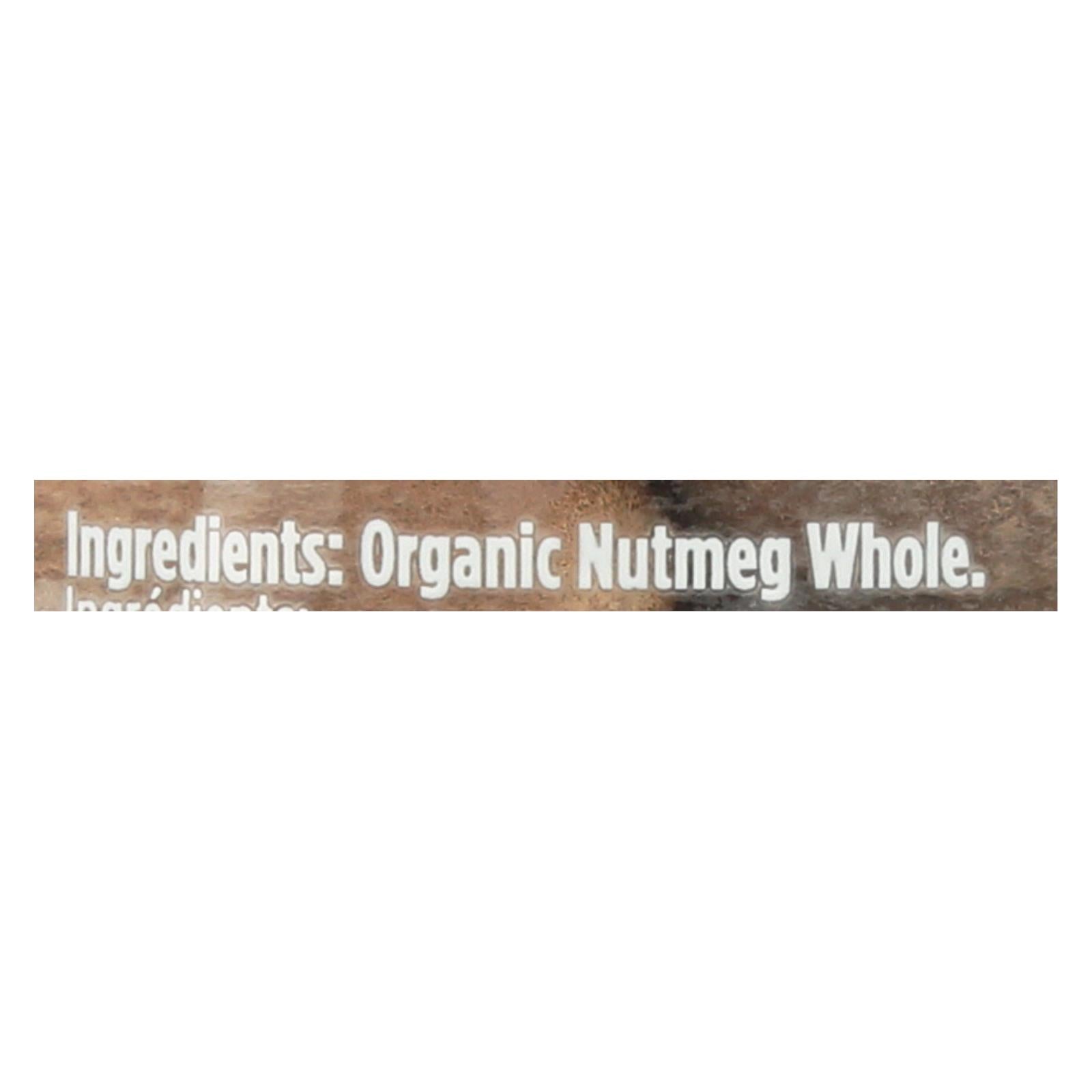 Spicely Organics - Organic Nutmeg - Whole - Case of 3 - 1.4 Ounce.