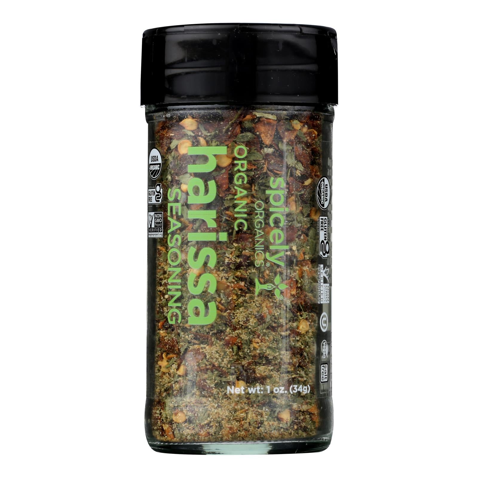 Spicely Organics - Organic Harissa - Case of 3 - 1 Ounce.