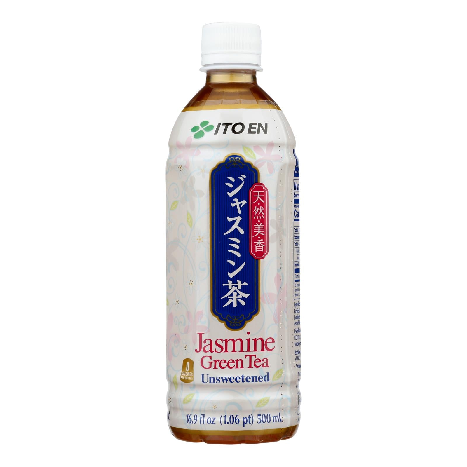 Ito En Unsweetened Traditional Green Jasmine Tea - Case of 12 - 16.9Ounce.