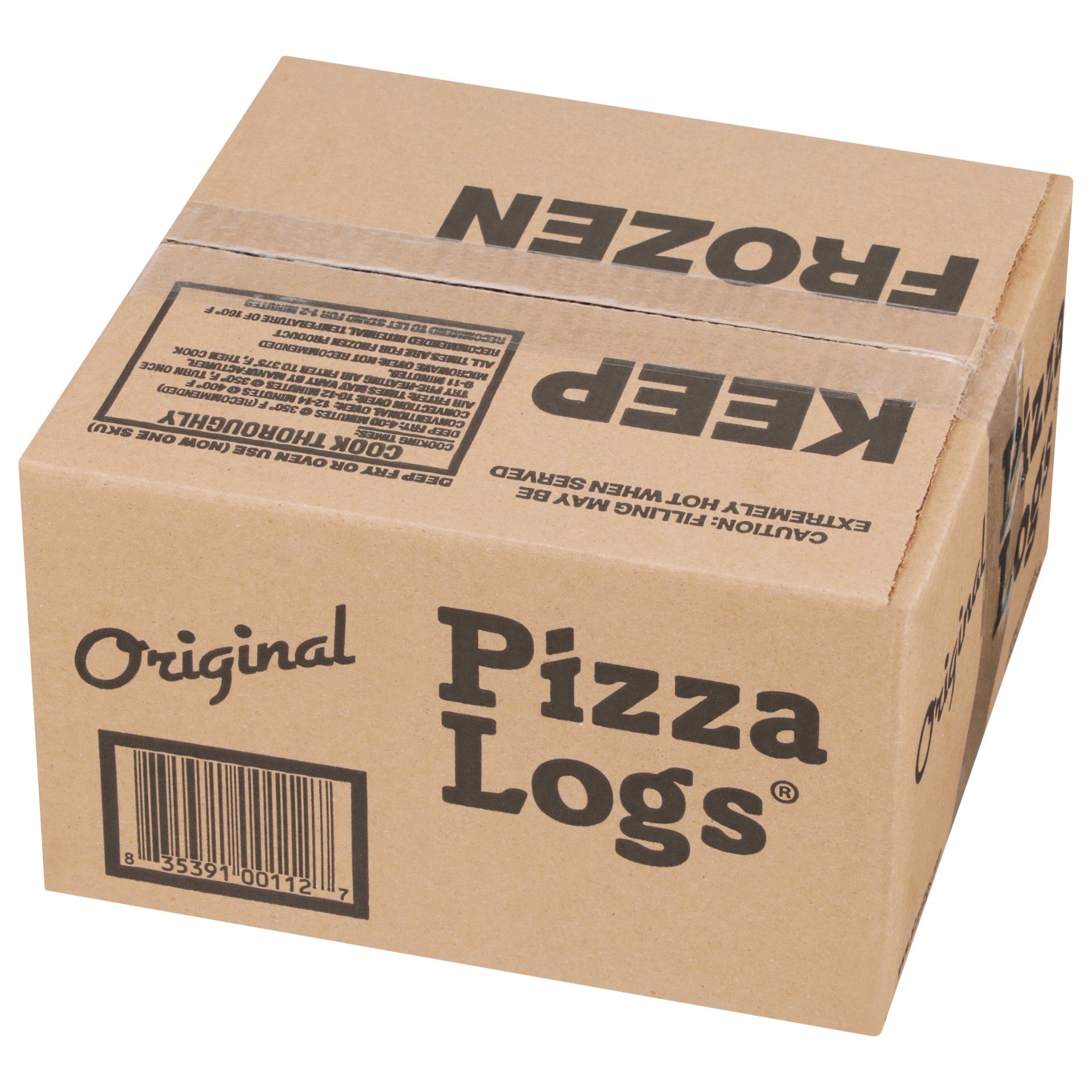 The Original Pizza Logs Cheese & Pepperoni Pizza Logs Fry Or Oven Now One Sku 72 Count Packs - 1 Per Case.