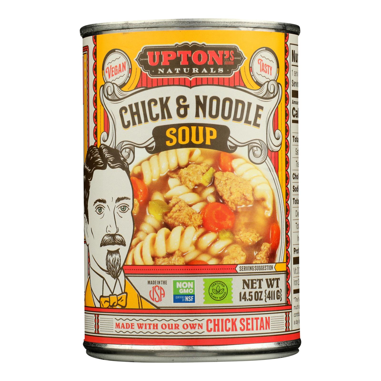 Upton's Naturals - Soup Vegn Chck & Noodle - Case of 8-14.5 Ounce