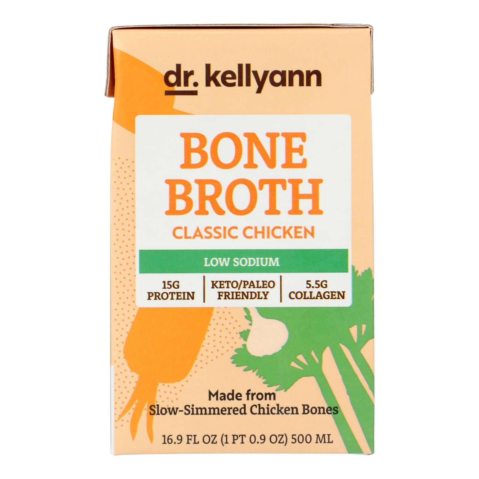 Dr. Kellyann - Bone Broth Ls Chicken - Case of 6-16.9 Fluid Ounce