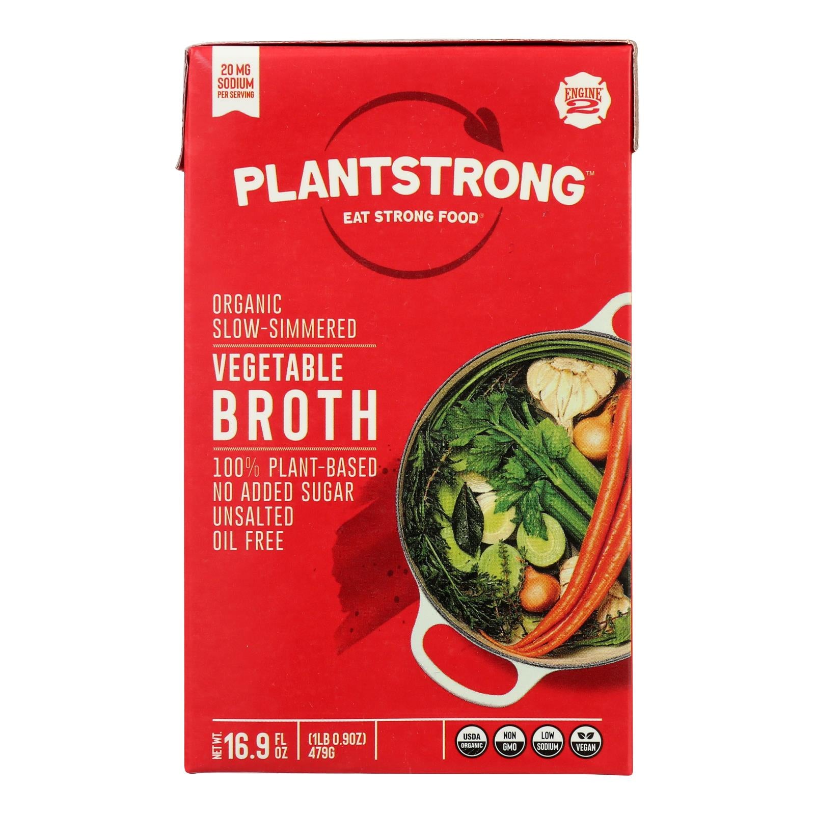 Plantstrong - Broth Slow Smmrd Veg - Case of 6-16.9 Fluid Ounce