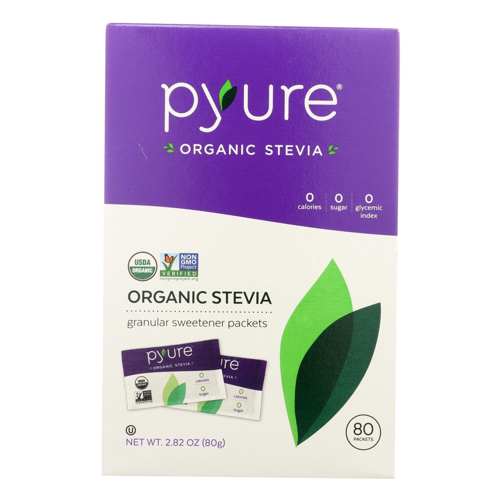 Pyure Brand Organic Stevia Granular Sweetener - Case of 6 - 2.82 Ounce