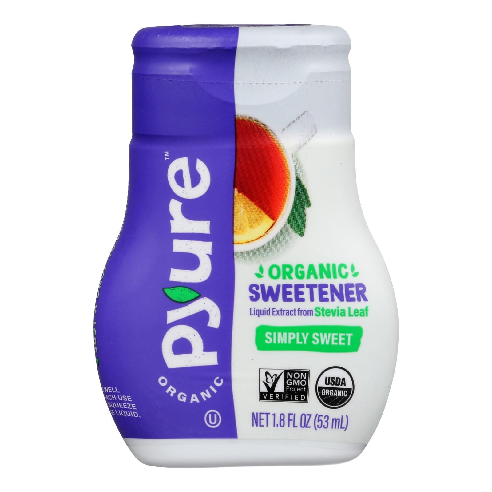 Pyure Brands Stevia Sweetener Liquid Stevia Drops - Case of 6 - 1.8 Fluid Ounce