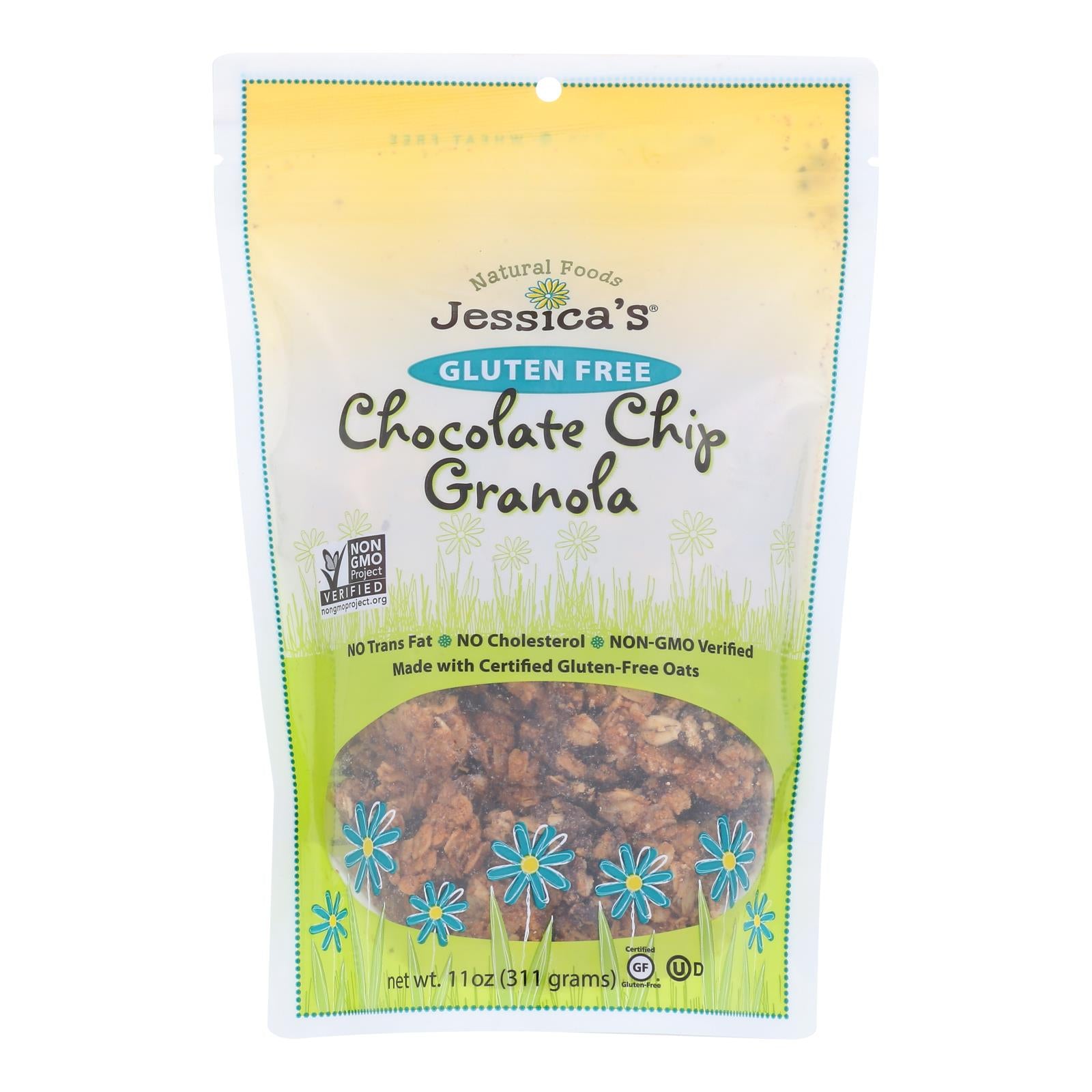 Jessica's Natural Foods Gluten Free Chocolate Chip Granola - Case of 12 - 11 Ounce