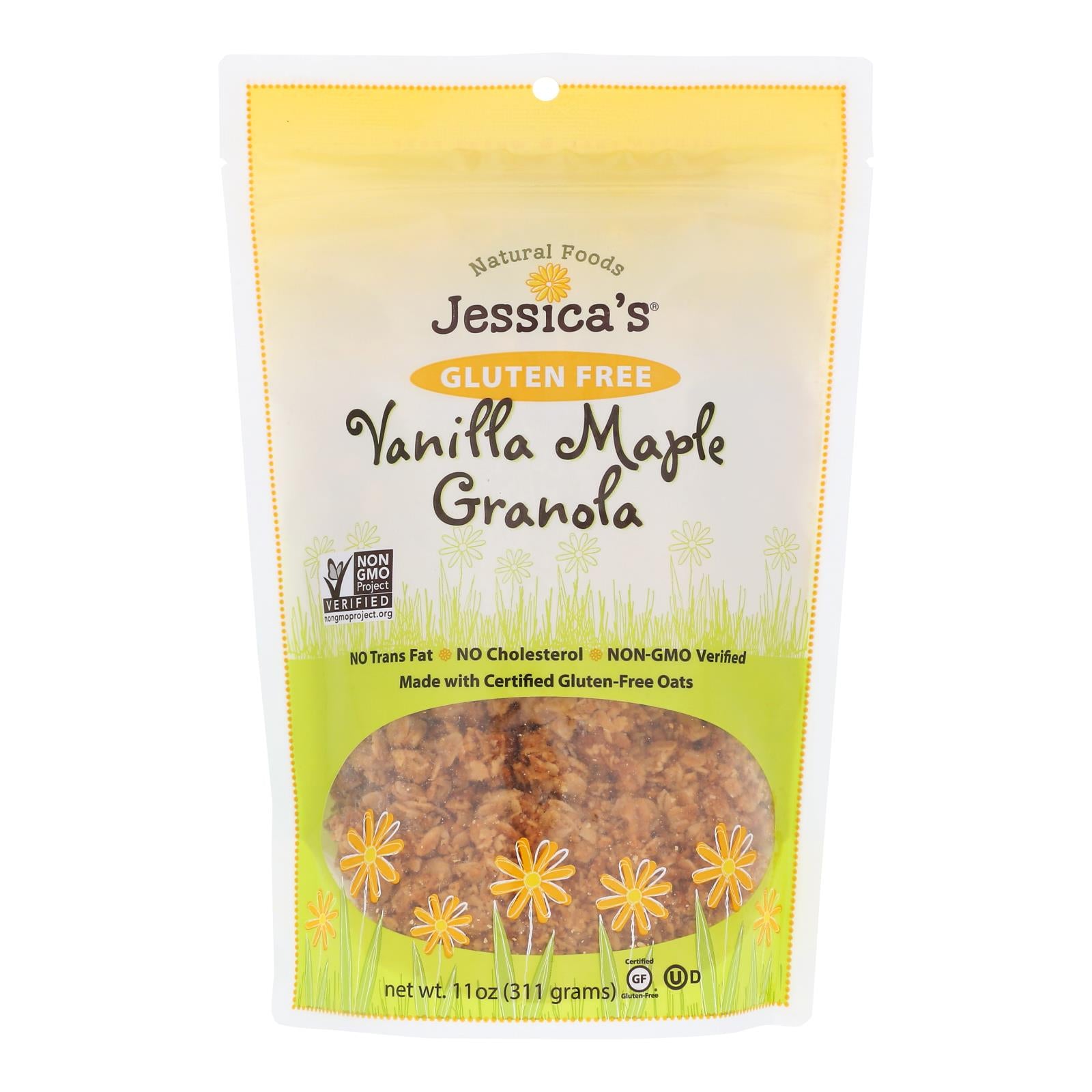Jessica's Natural Foods Gluten Free Vanilla Maple Granola - Case of 12 - 11 Ounce