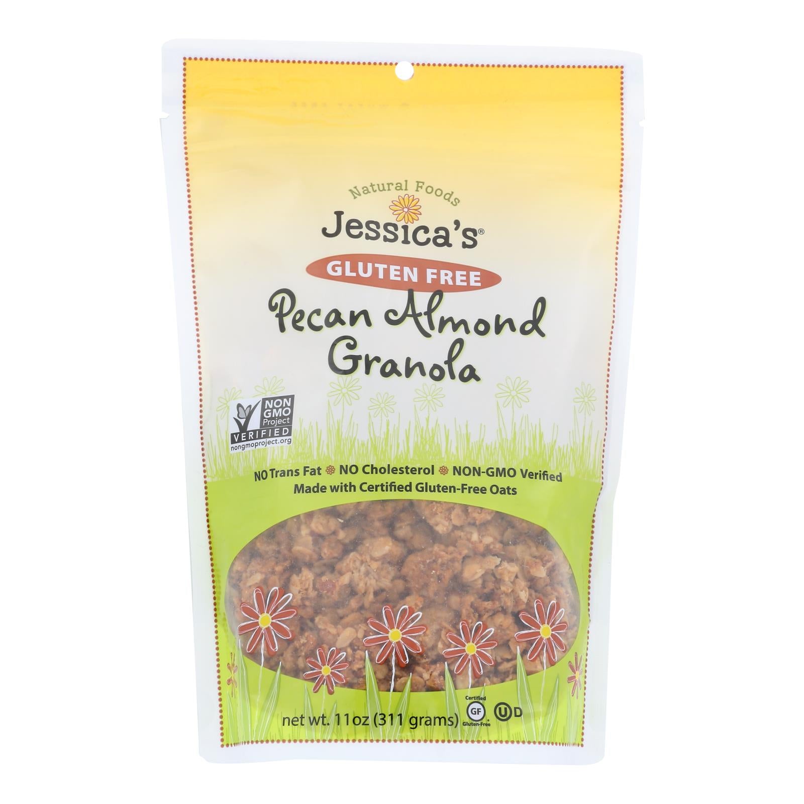 Jessica's Natural Foods Gluten Free Pecan Almond Granola - Case of 12 - 11 Ounce