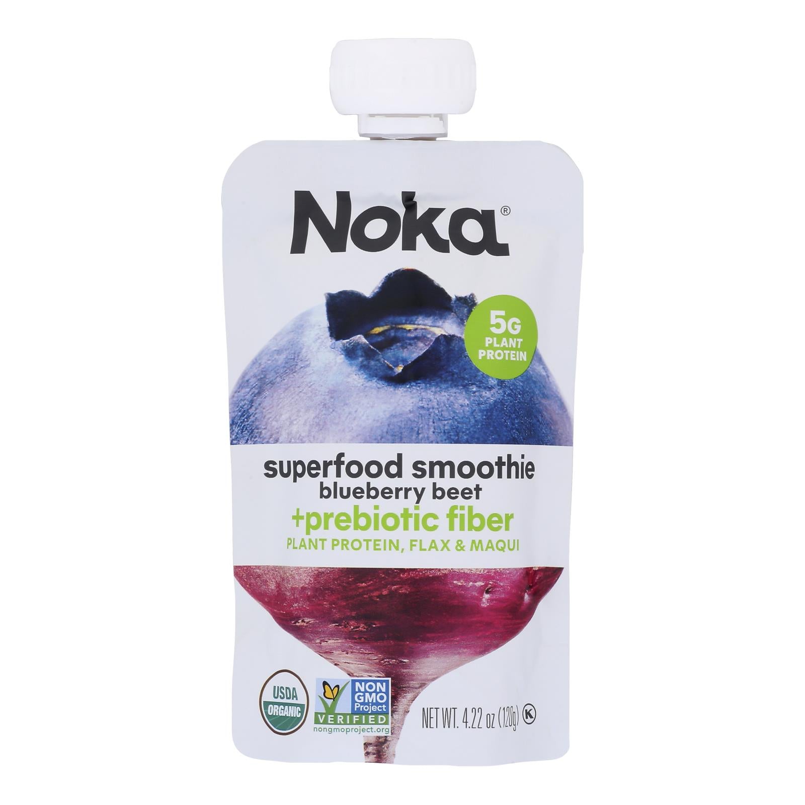 Noka Superfood Blueberry Beet Blend - Case of 6 - 4.22 Ounce