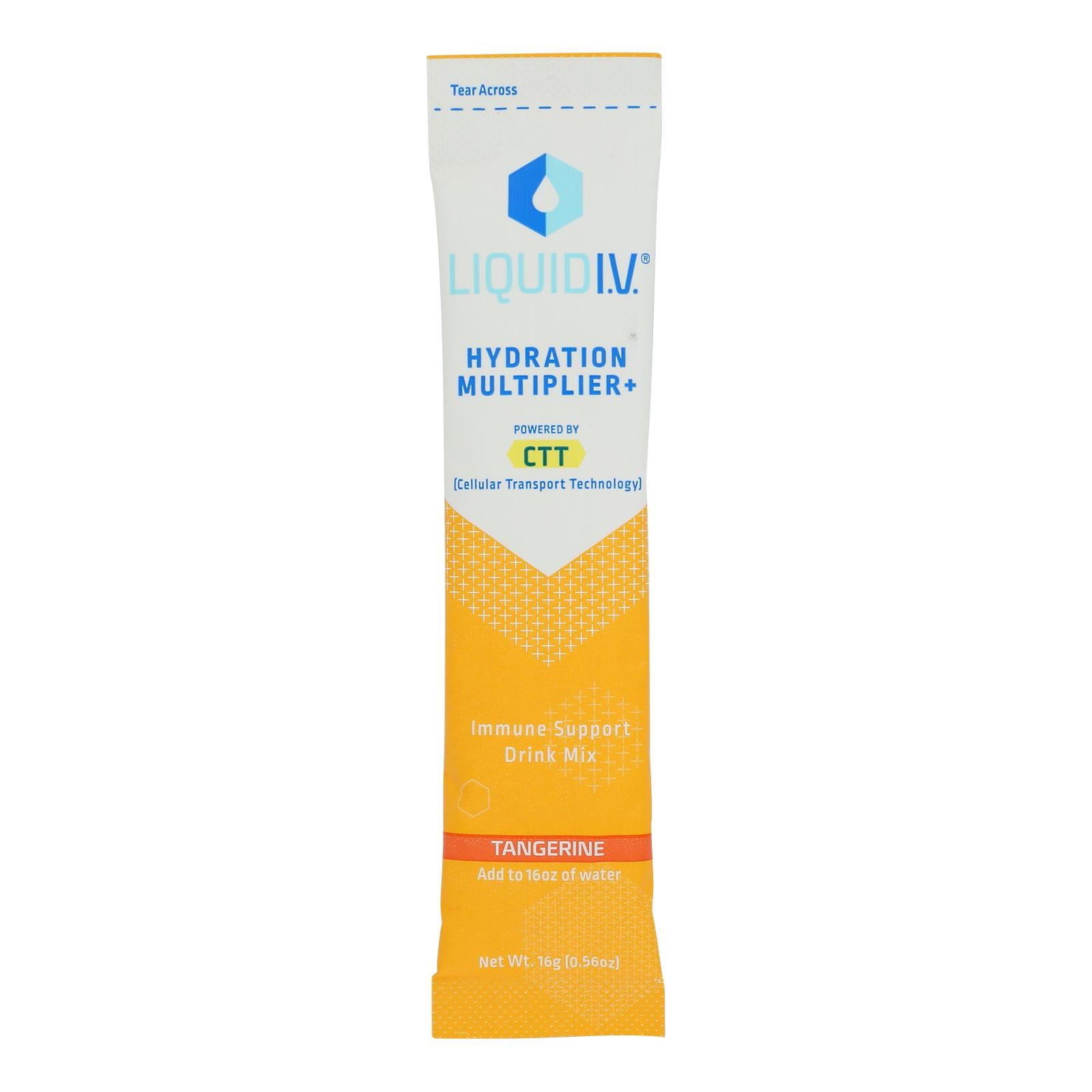Liquid I.V. - Drink Mix Hydrating Immune Support Tangerine - Case of 8 - .56 Ounce