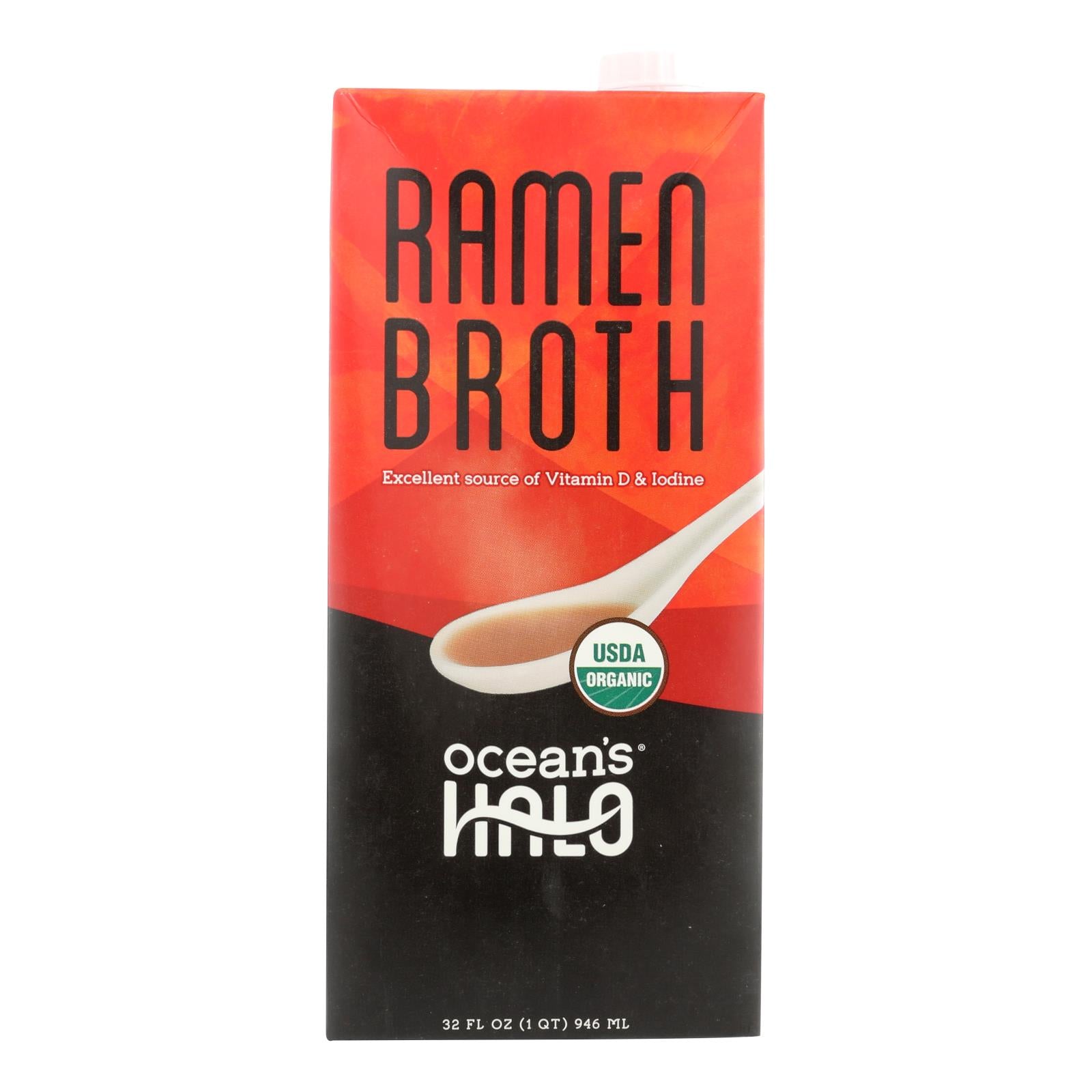 Ocean's Halo Broth Ramen - Case of 6 - 32 Fluid Ounce