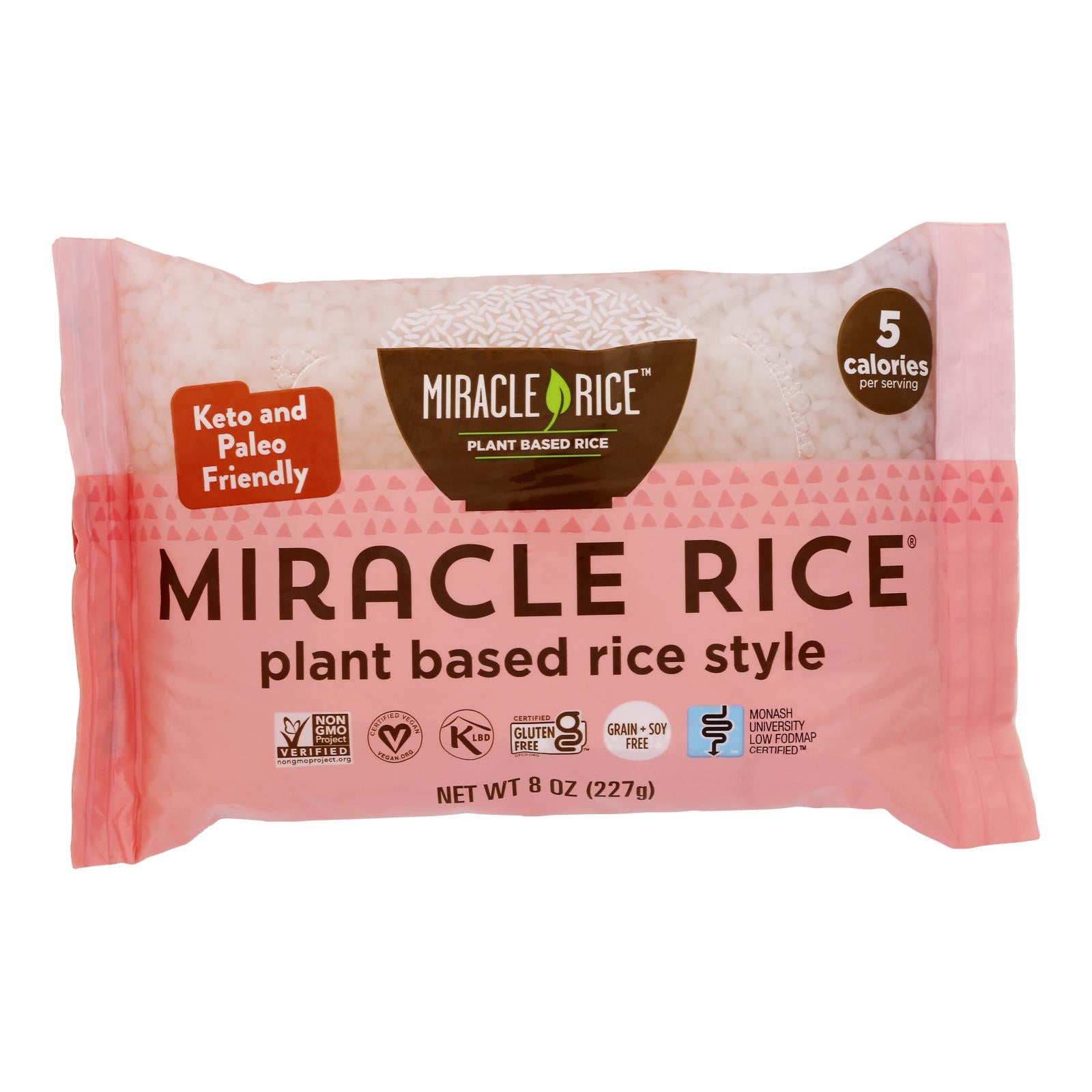 Miracle Noodle Rice - Shirataki - Miracle Rice - 8 Ounce - case of 6