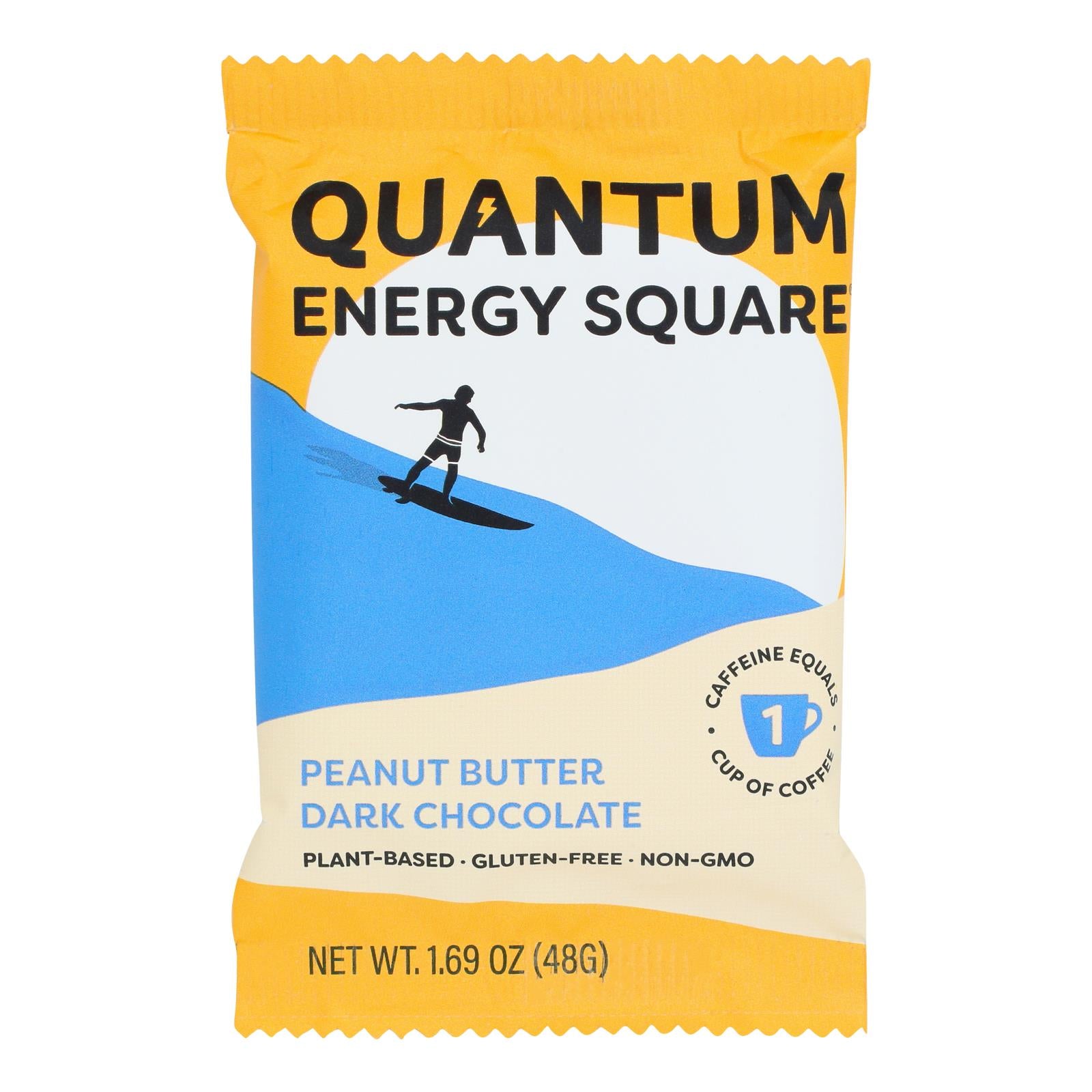 Quantum Energy Squares - Bar Pnut Bttr Dark Choc - Case of 8-1.69 Ounce