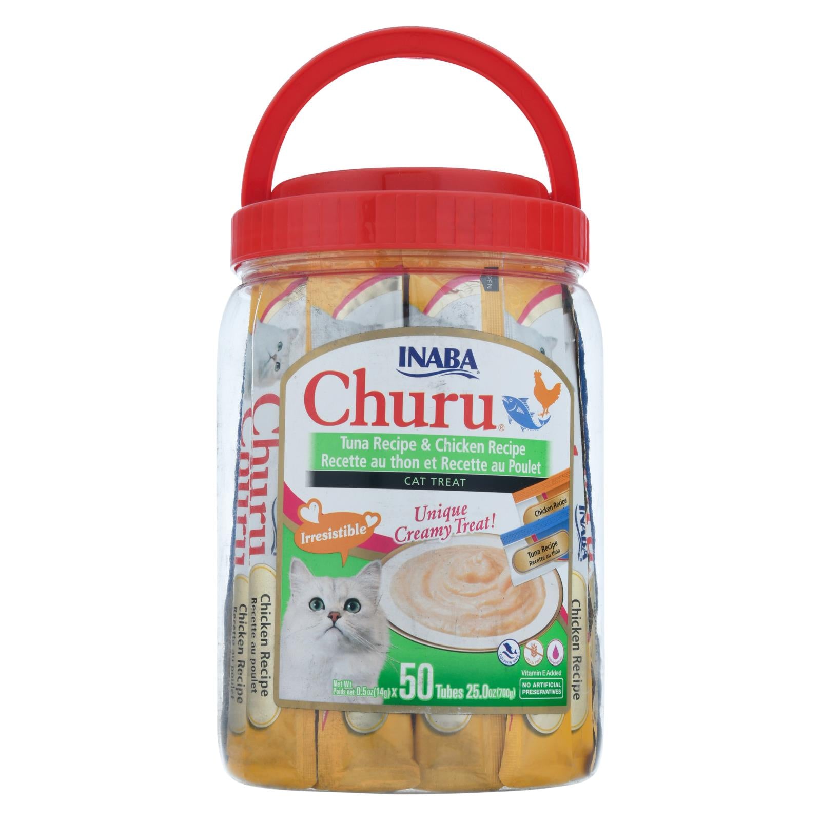 Inaba - Cat Churu Puree Tuna Chk - Case of 6-25 Ounce