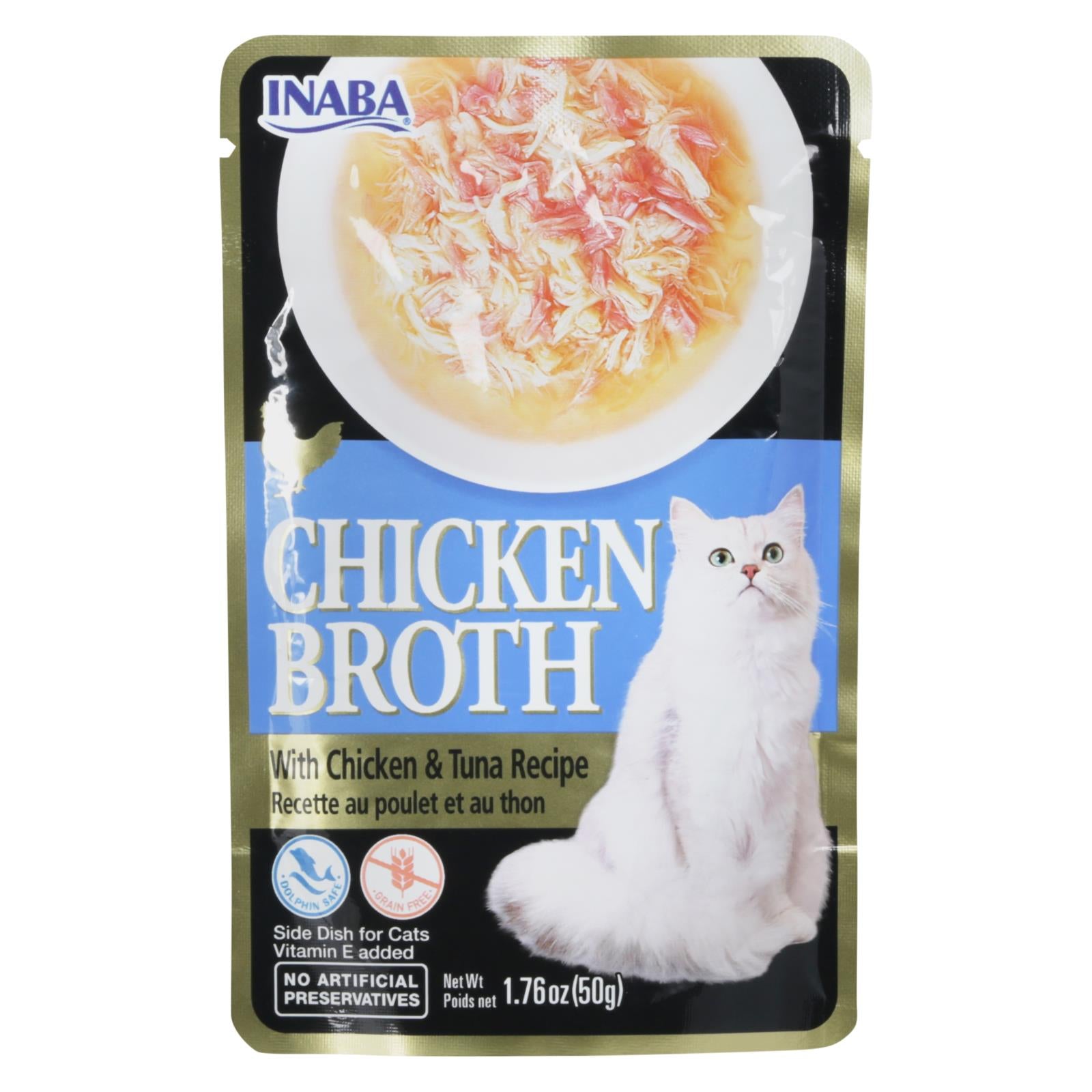Inaba - Cat Food Chicken Tuna Broth - Case of 8-1.76 Ounce