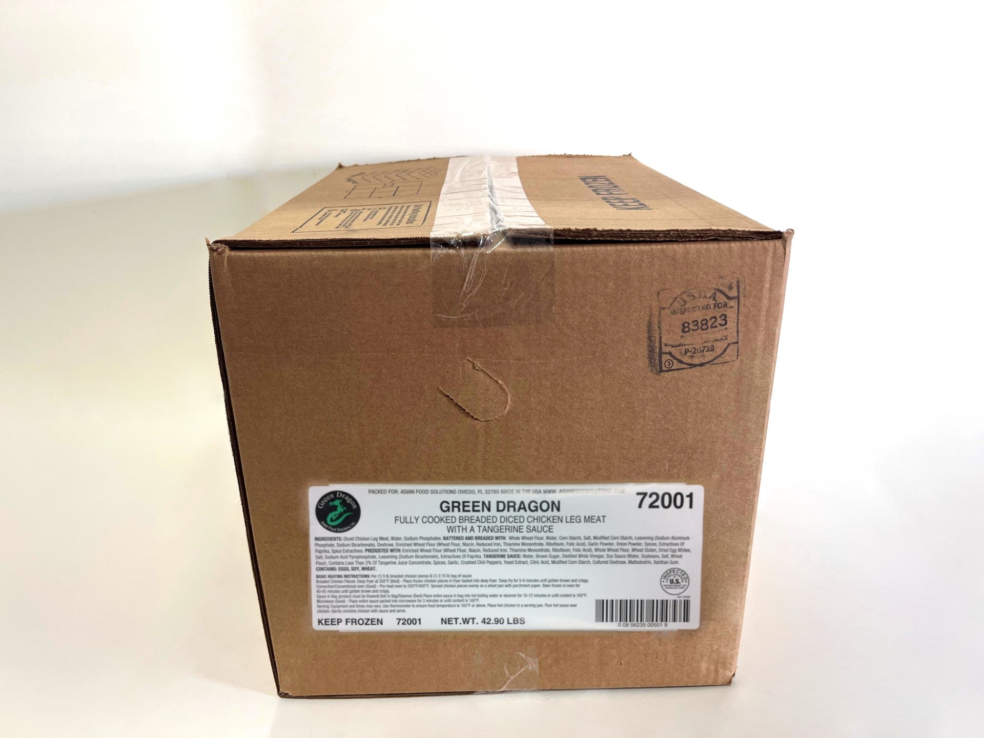 Green Dragon Battered Tangerine Chicken Nuggets Whole Grain 7.15 Pound Each - 6 Per Case.