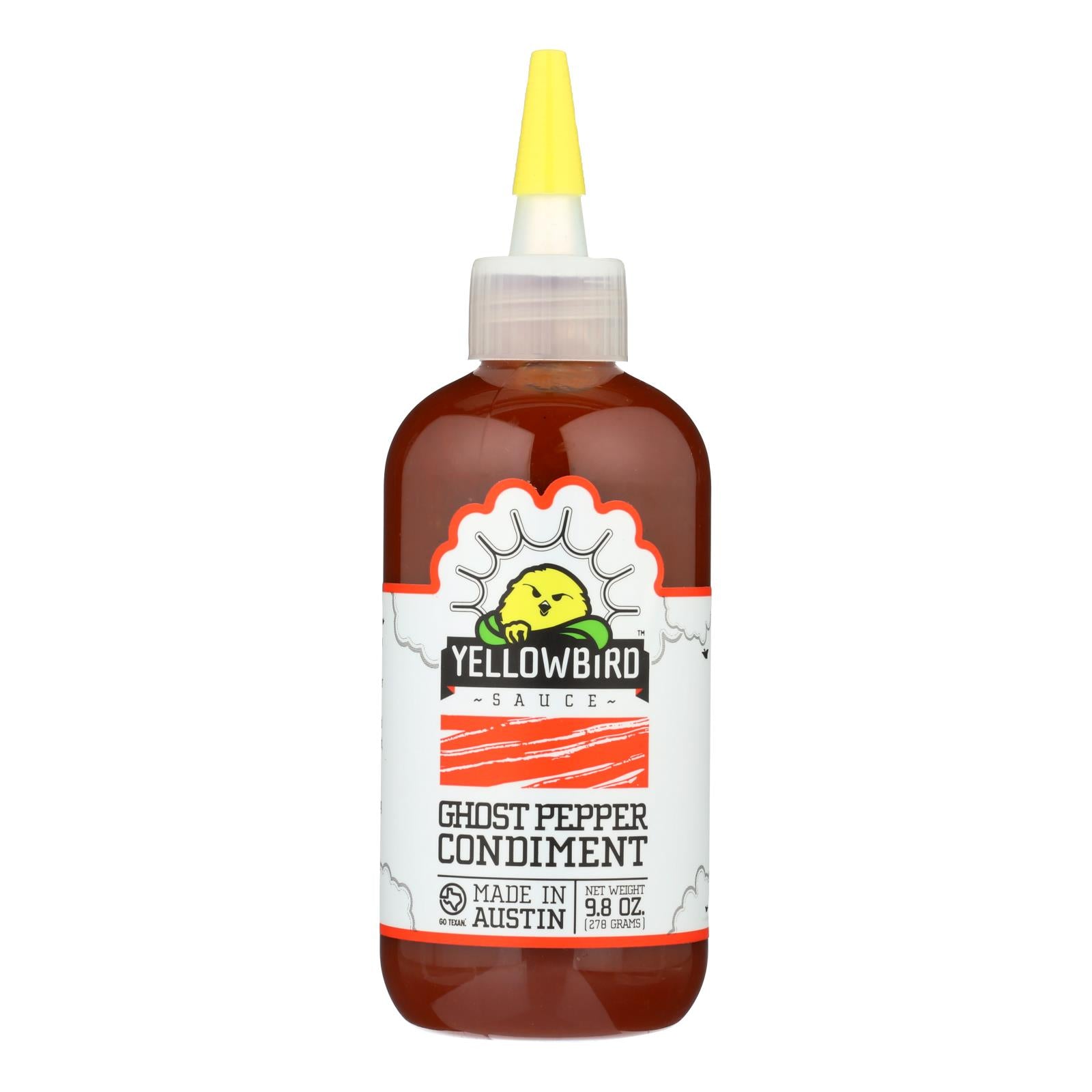 Yellowbird Sauce Ghost Pepper Condiment - Case of 6 - 9.8 Ounce