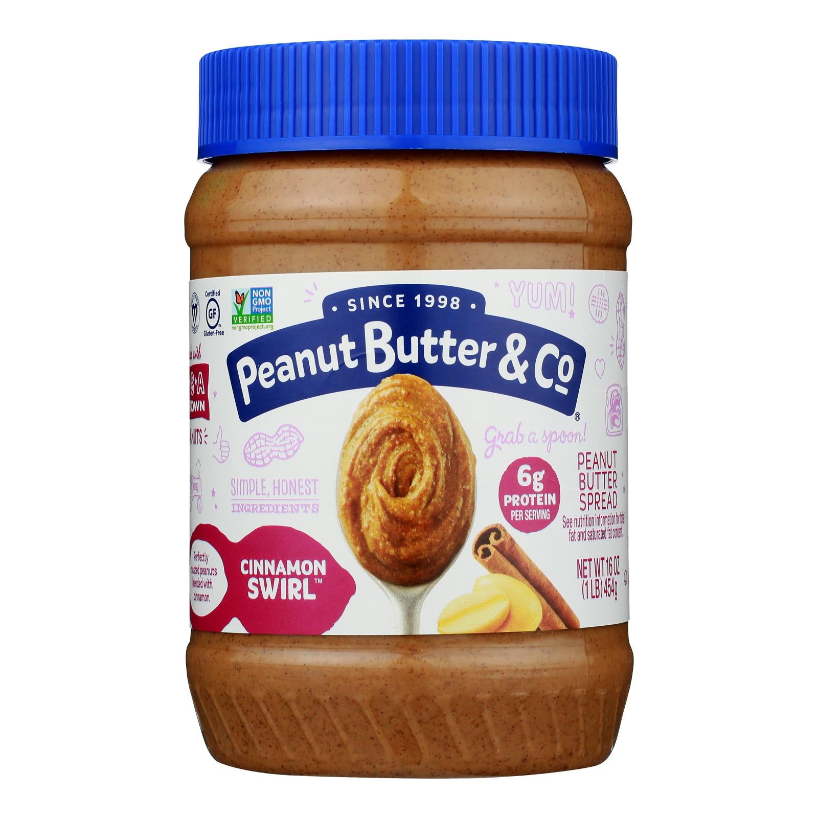 Peanut Butter & Co - Peanut Butter Cinnamon Swirl - Case of 6-16 Ounce
