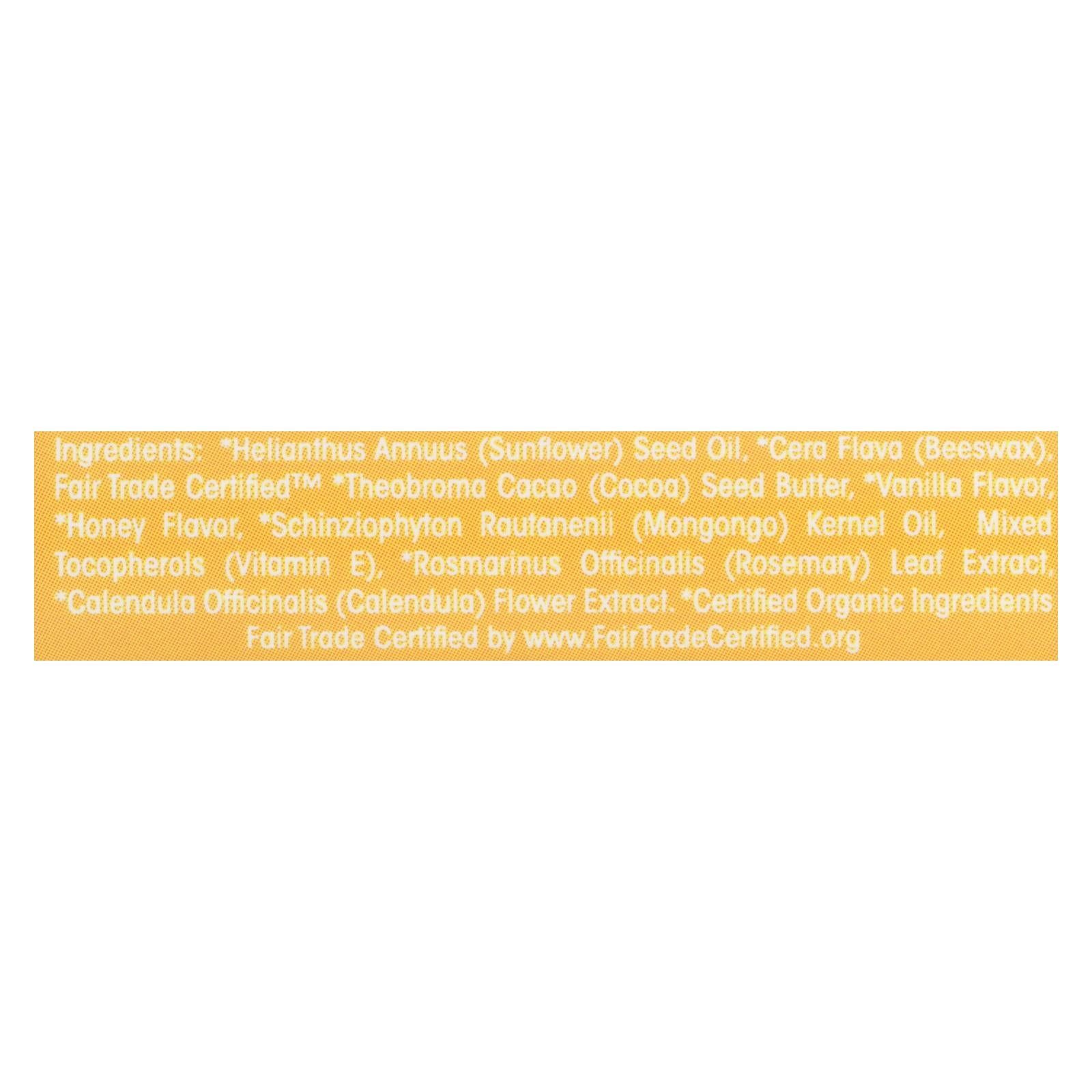 Mongo Kiss Display Center - Lip Balm - Organic - Eco Lips - Vanilla Honey - .25 Ounce - case of 15