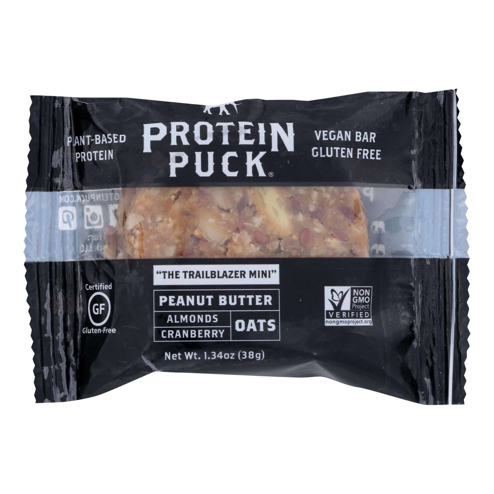 Protein Puck - Bar Wndrlst Peanut Butter Cranberry - Case of 12-1.34 Ounce