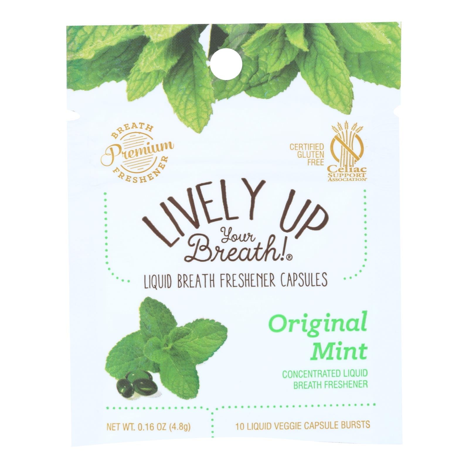 Lively Up Your Breath - Brth Mint Chwbl Sg Original - Case of 12-.16 Ounce